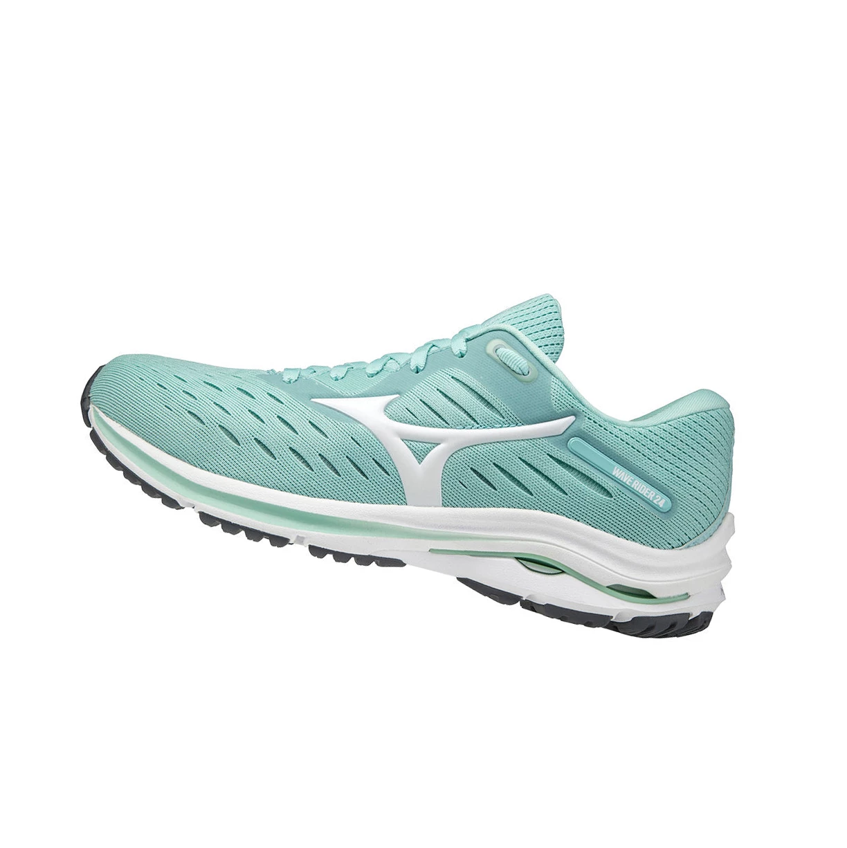 Turquoise/White Mizuno Wave Rider 24 Women\'s Running Shoes | 479-NCESRP