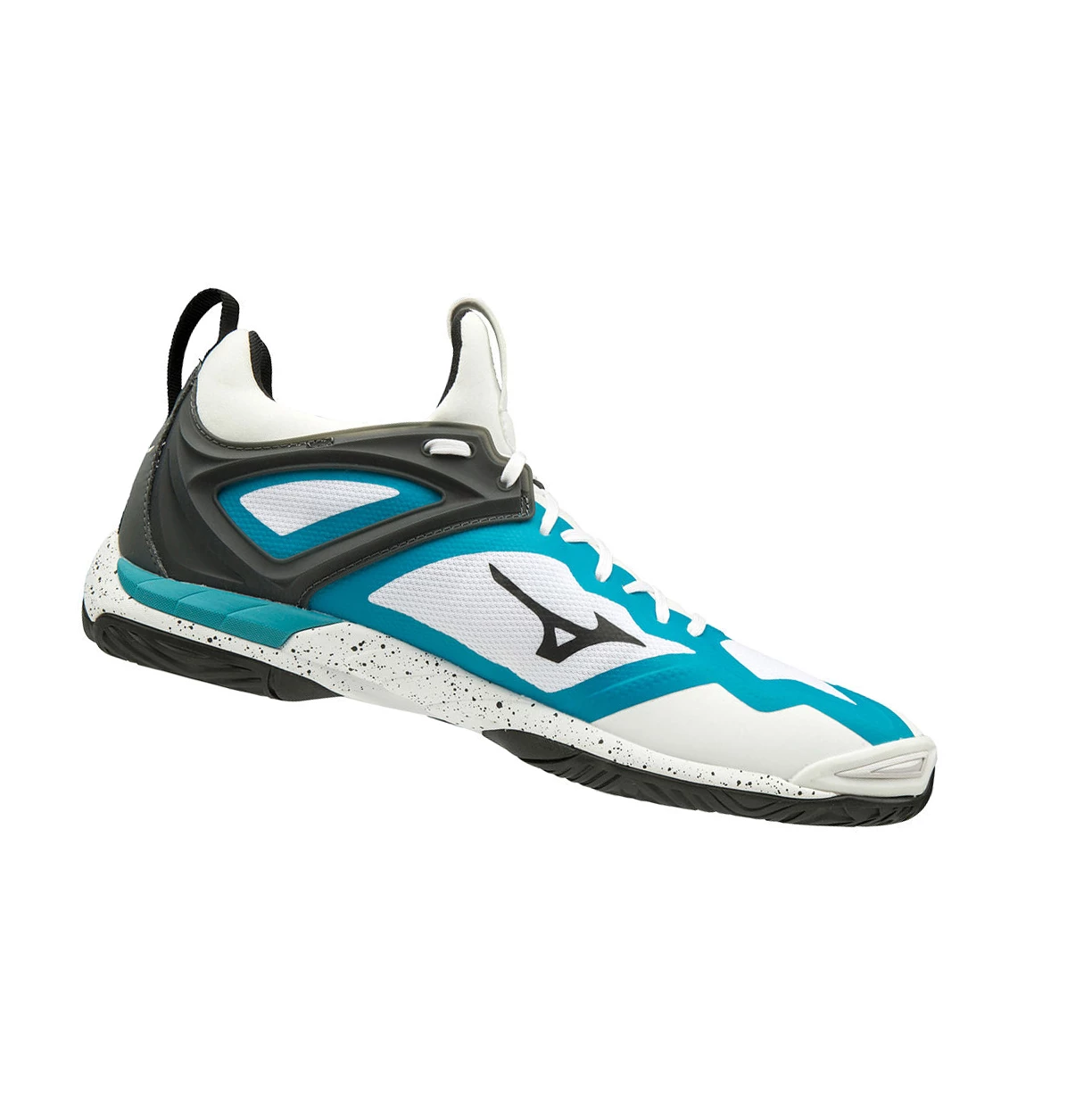 White/Black/Blue Mizuno Wave Mirage 3 Men's Handball Shoes | 509-PUEWNO