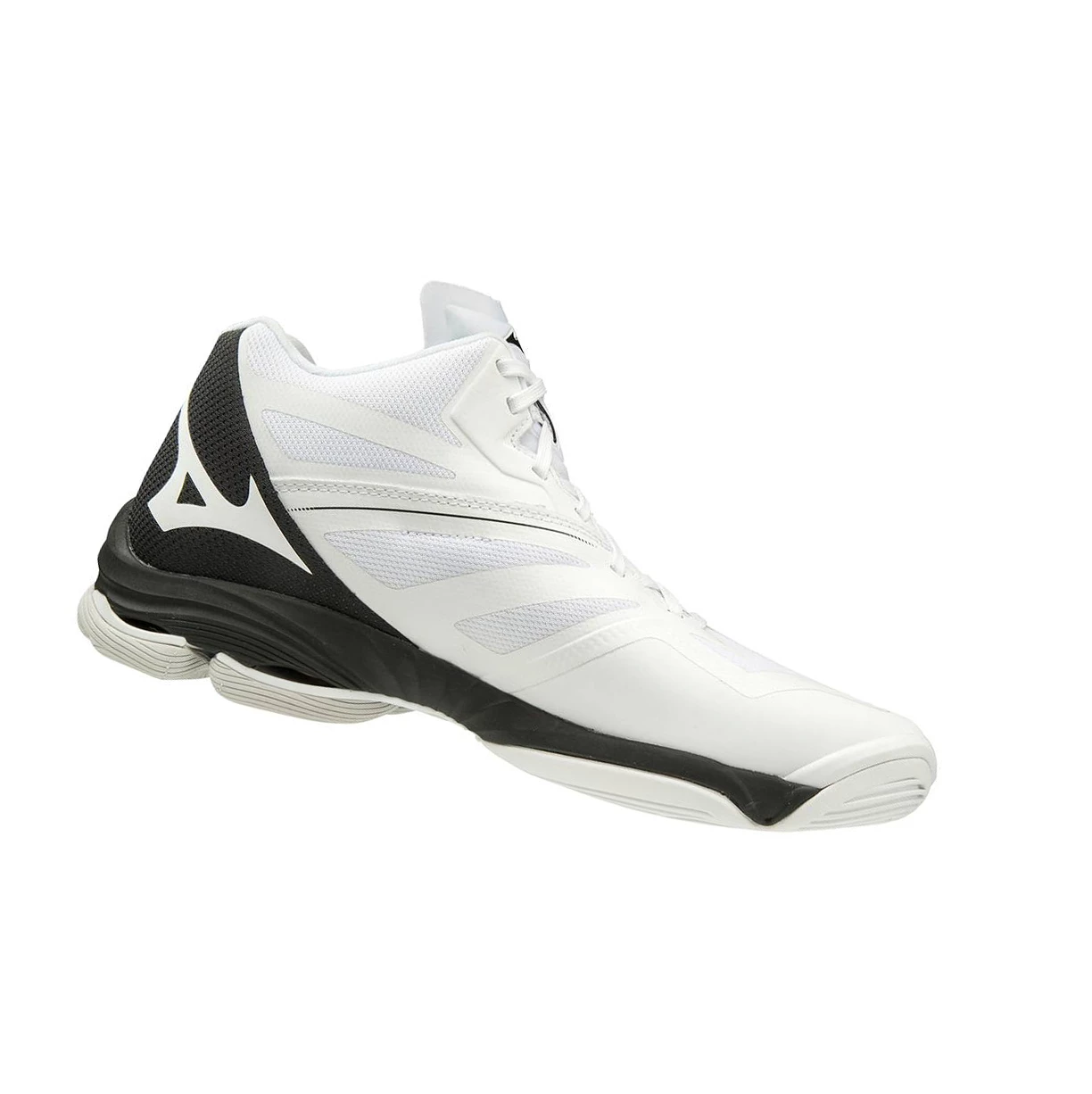 White/Black Mizuno Wave Lightning Z6 Mid Men's Volleyball Shoes | 925-KDJQBZ