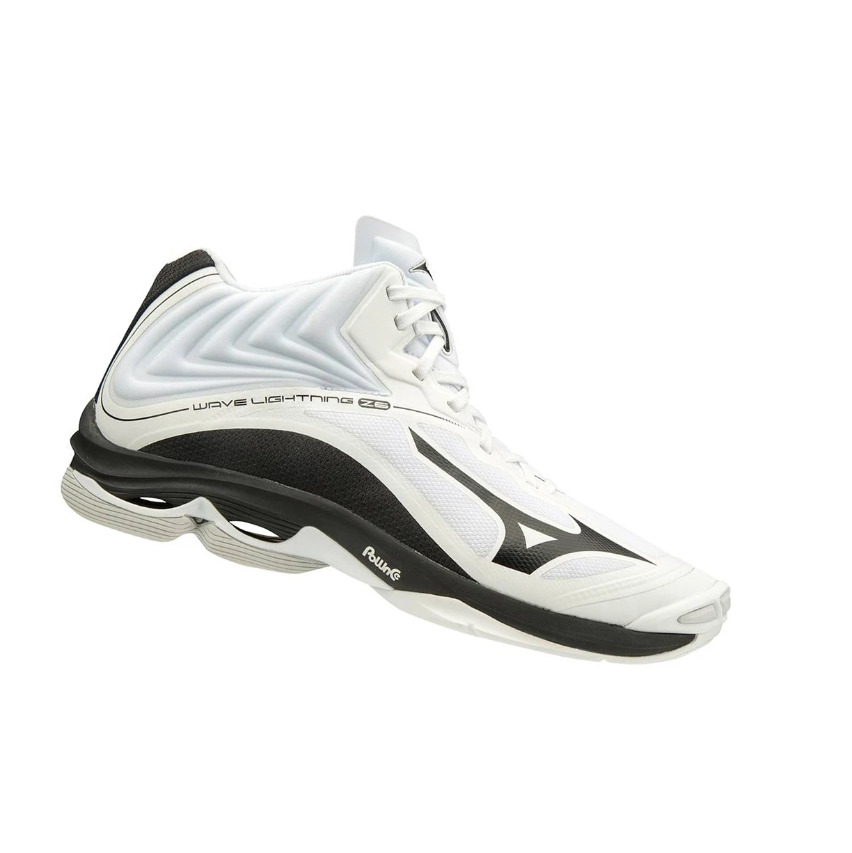 White/Black Mizuno Wave Lightning Z6 Mid Men's Volleyball Shoes | 925-KDJQBZ