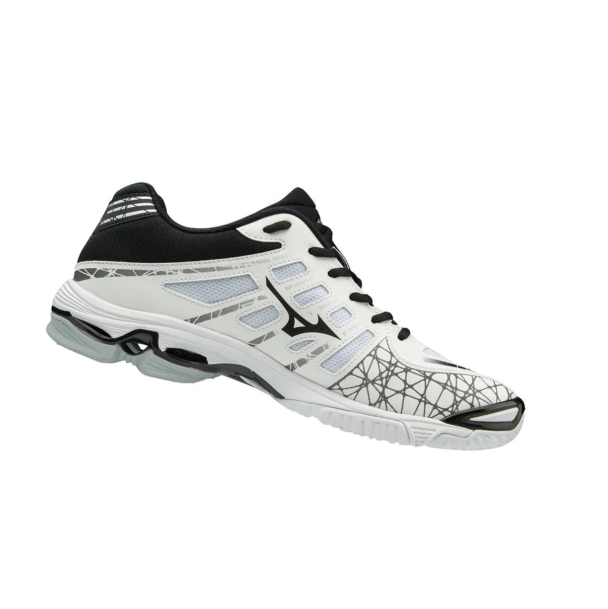 White/Black Mizuno Wave Voltage Women's Volleyball Shoes | 148-NFMKQJ