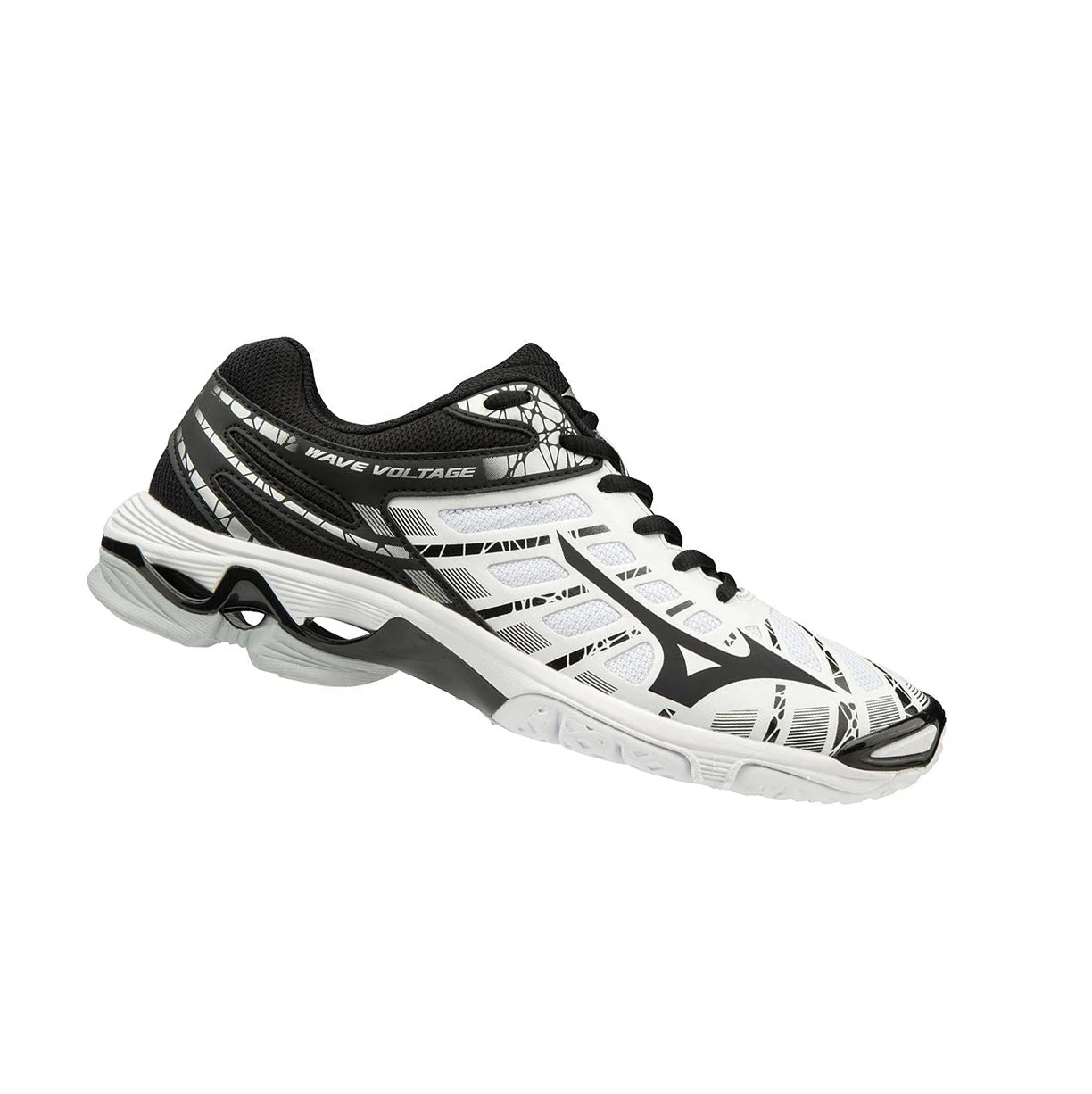 White/Black Mizuno Wave Voltage Women's Volleyball Shoes | 148-NFMKQJ