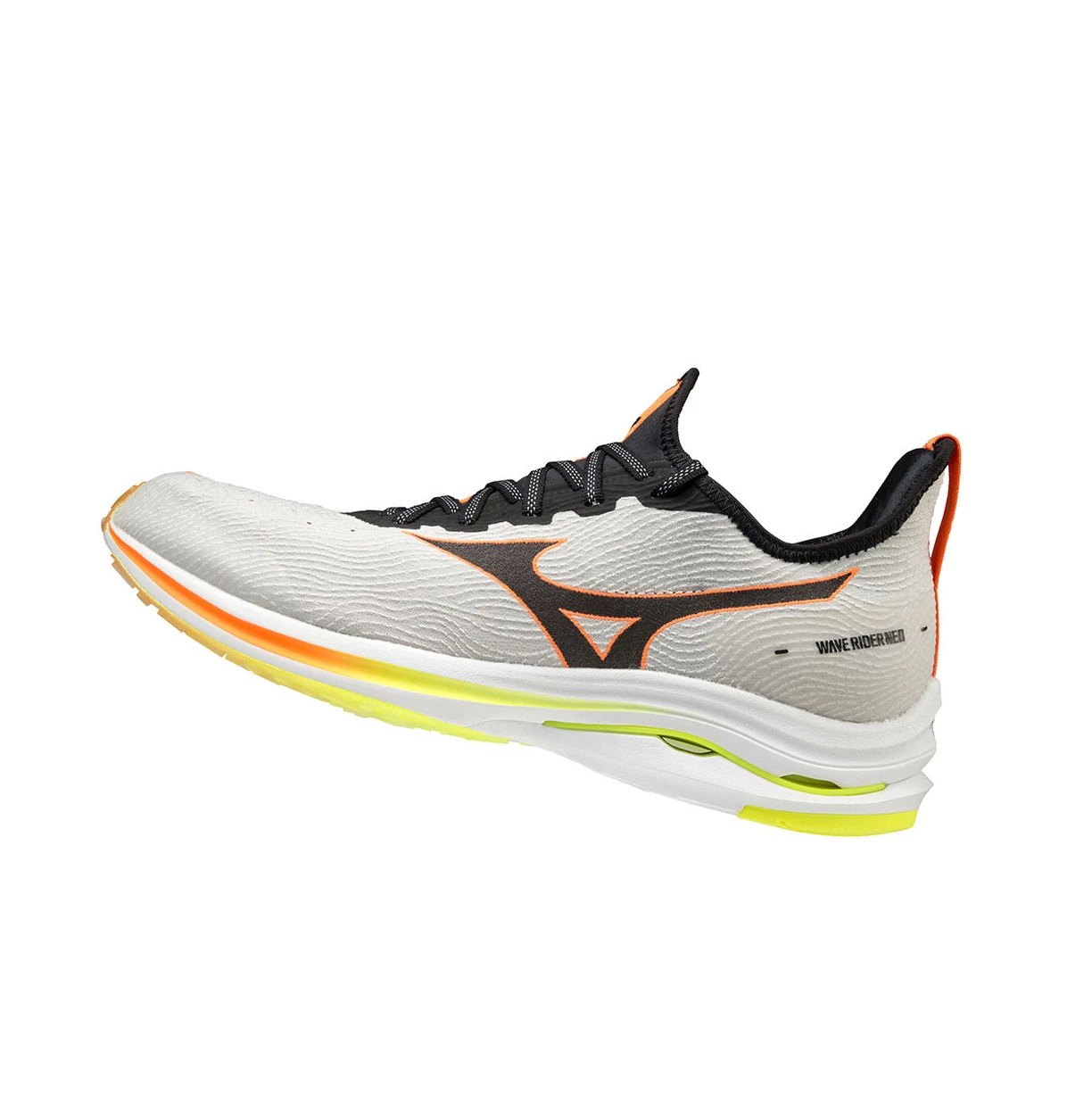 White/Black/Orange Mizuno Wave Rider Neo Men\'s Running Shoes | 025-CJUYZD