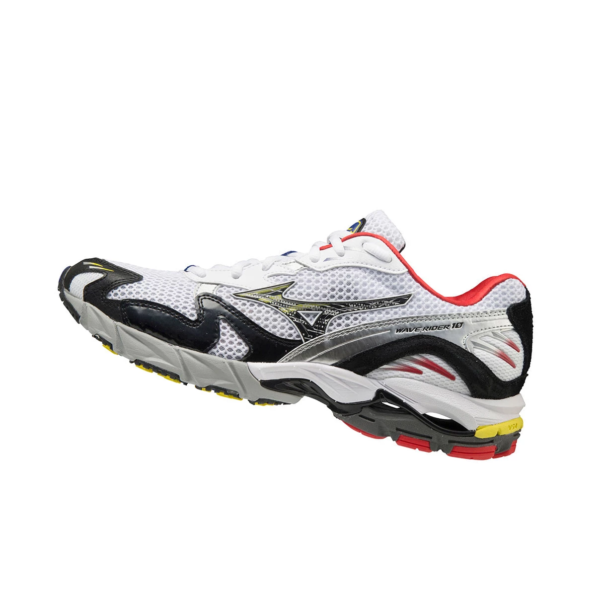 White/Black/red Mizuno Wave Rider 10 Men\'s Trainers | 169-YJNUCL