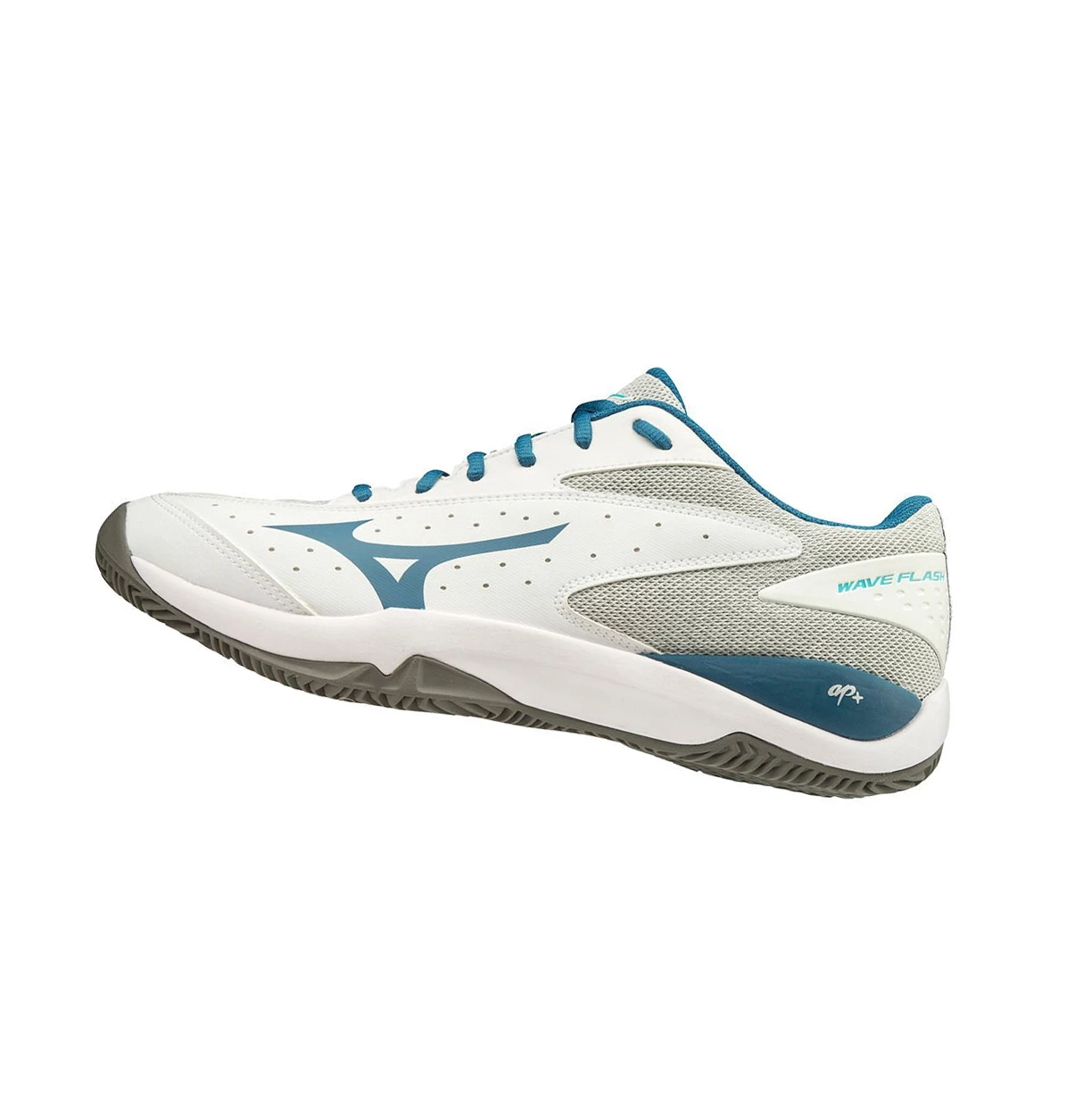 White/Blue Mizuno Wave Flash Cc Women\'s Tennis Shoes | 120-FSERNJ