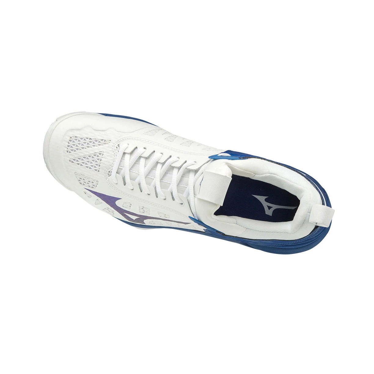 White/ Blue Mizuno Wave Momentum Men's Volleyball Shoes | 931-DBXLNU