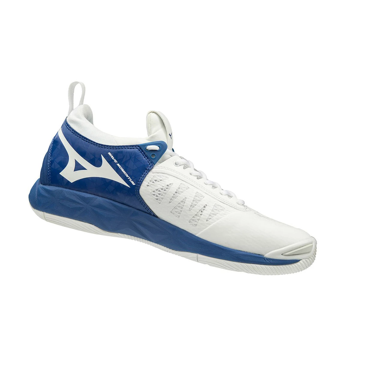 White/ Blue Mizuno Wave Momentum Women's Volleyball Shoes | 912-XJDEHF