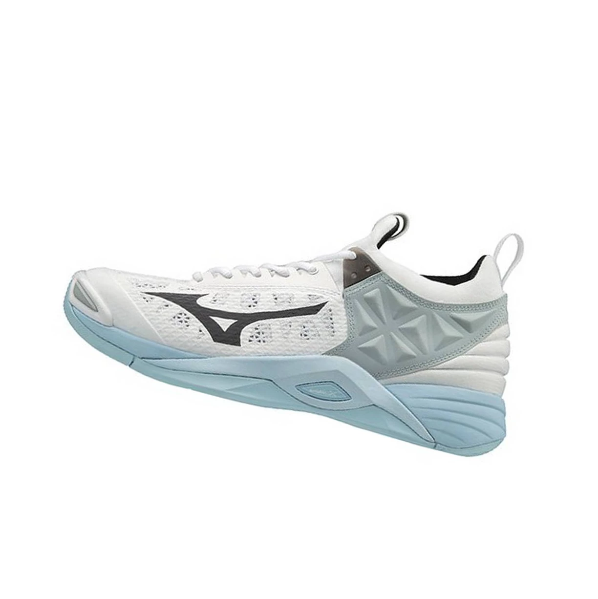 White/Blue Mizuno Wave Momentum Women\'s Volleyball Shoes | 983-YXTEWA