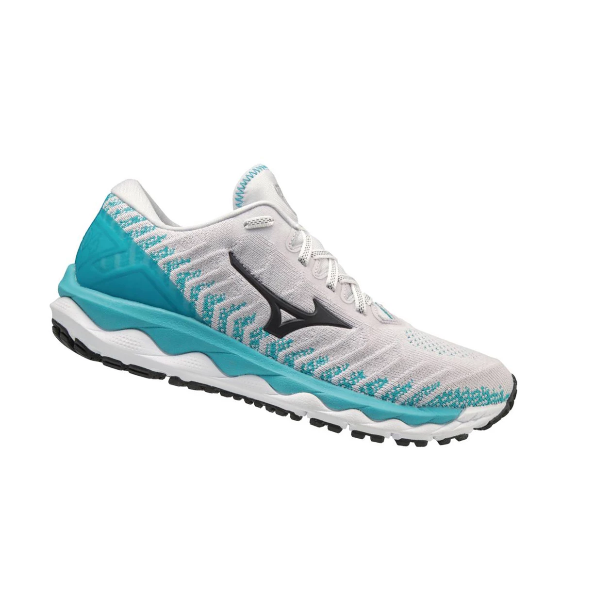 White/Blue Mizuno Wave Sky 4 Waveknitﾙ Women's Running Shoes | 068-SRMXYB