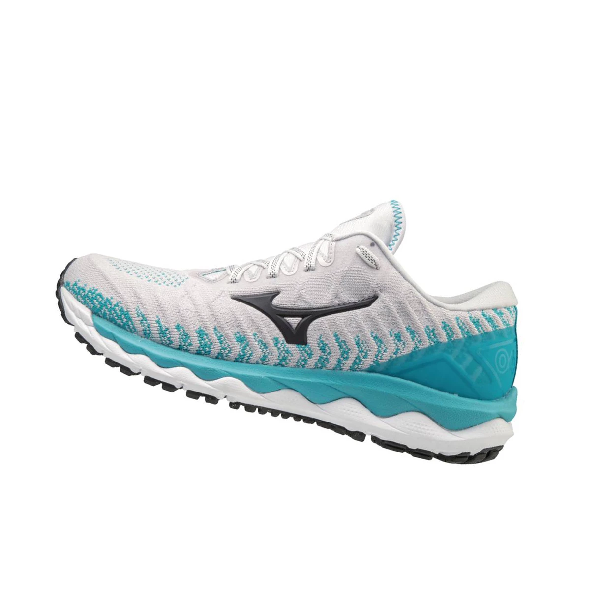 White/Blue Mizuno Wave Sky 4 Waveknitﾙ Women\'s Running Shoes | 068-SRMXYB