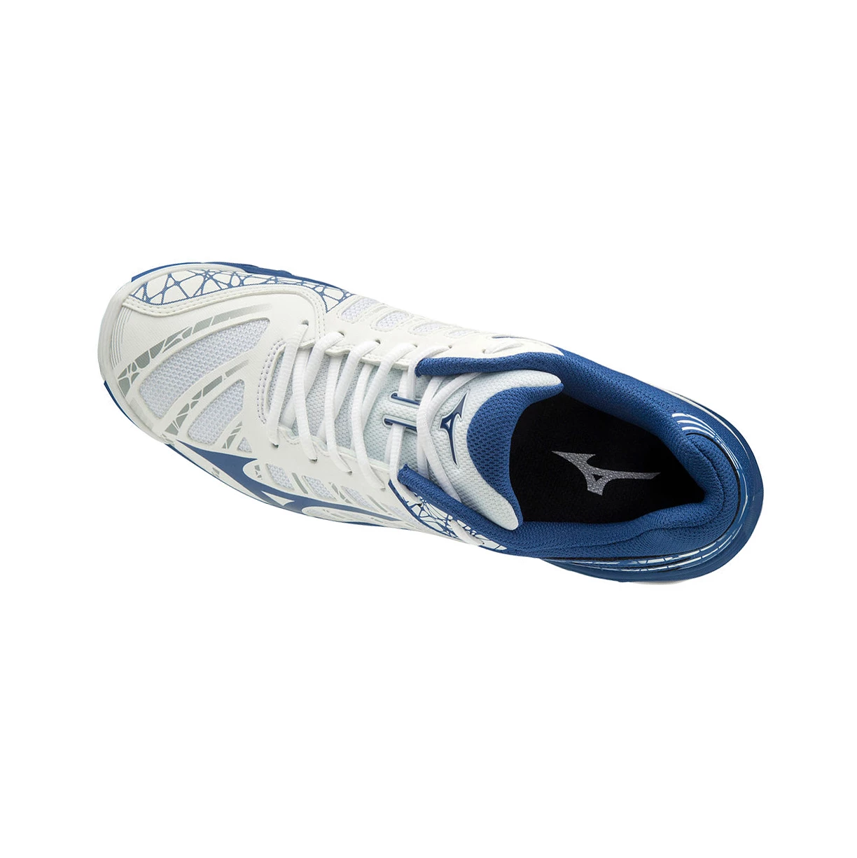 White/Blue Mizuno Wave Voltage Men's Volleyball Shoes | 473-TXBWSC