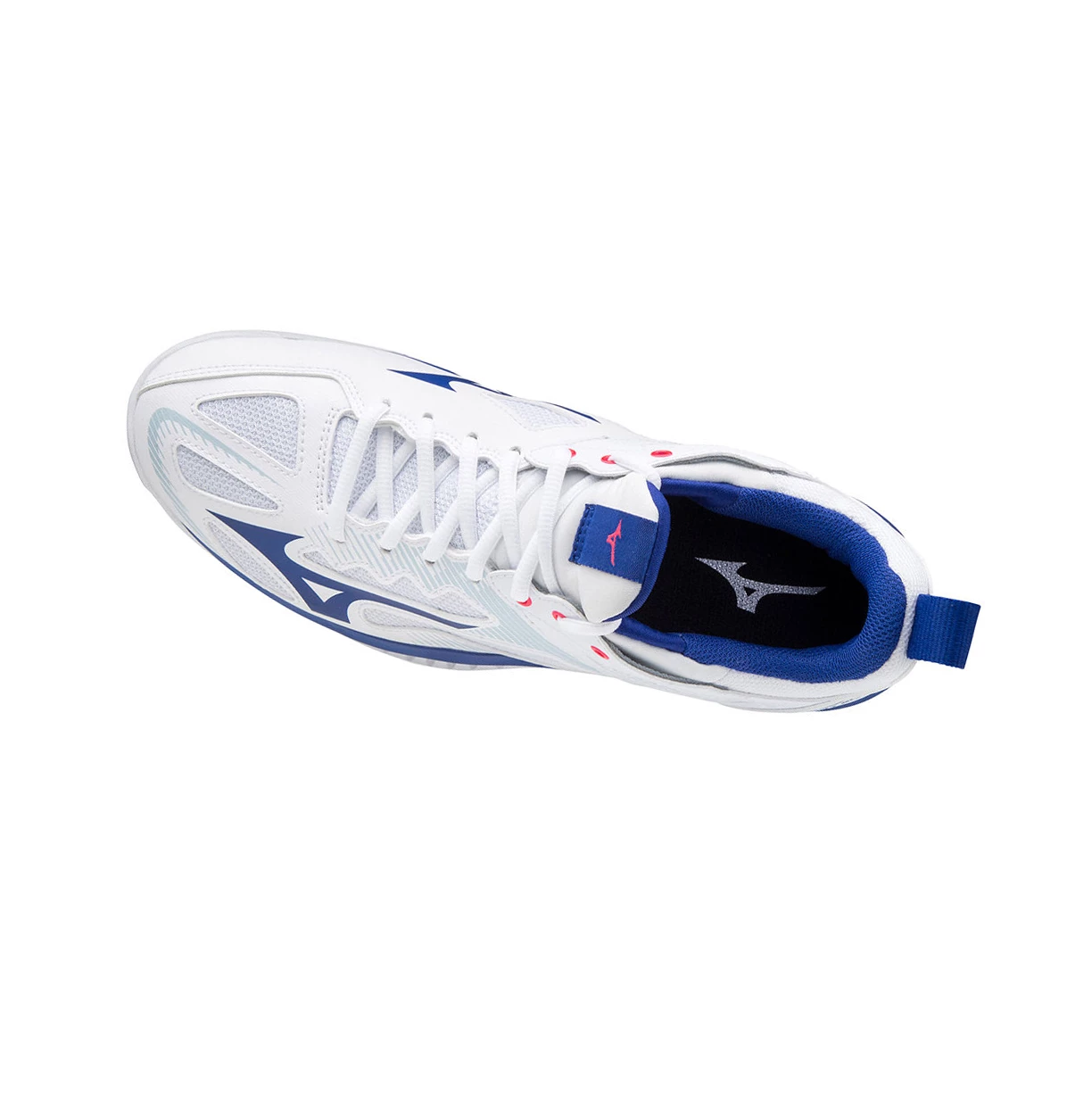 White/Blue/Pink Mizuno Ghost Shadow Men's Handball Shoes | 095-ZHDXWE