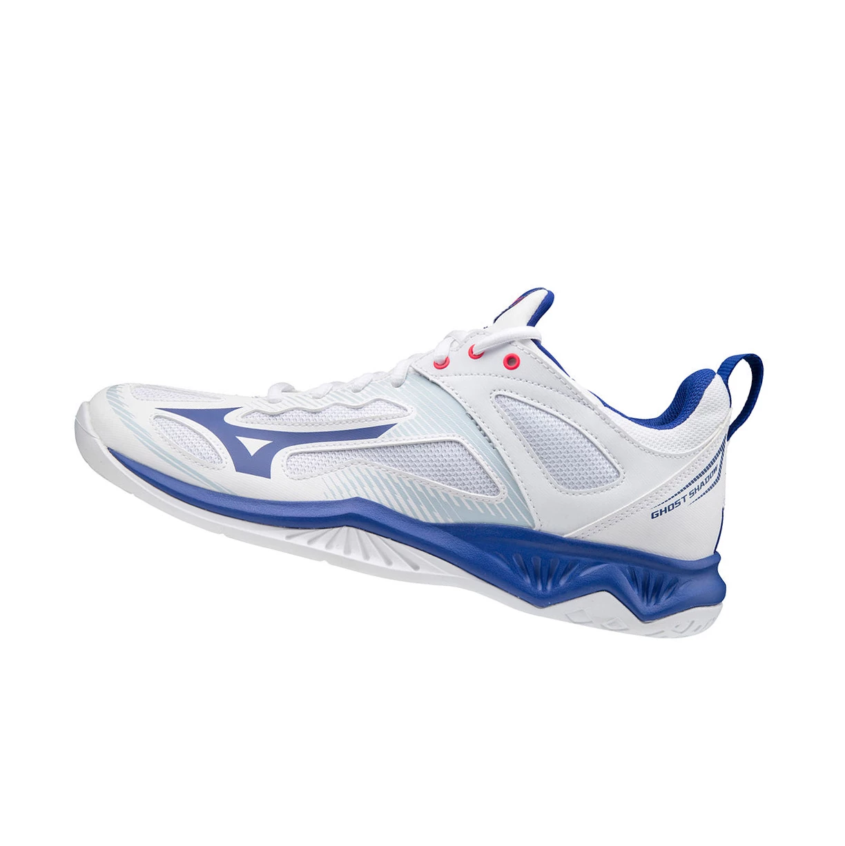 White/Blue/Pink Mizuno Ghost Shadow Men\'s Handball Shoes | 095-ZHDXWE