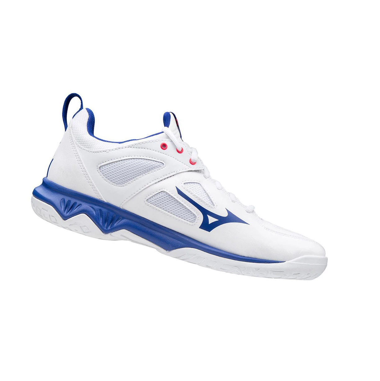 White/Blue/Pink Mizuno Ghost Shadow Women's Handball Shoes | 025-LVSNCQ