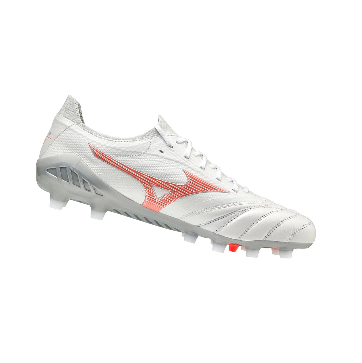 White/Coral Mizuno Morelia Neo 3 Beta Japan Men's Football Shoes | 048-HAGKBF