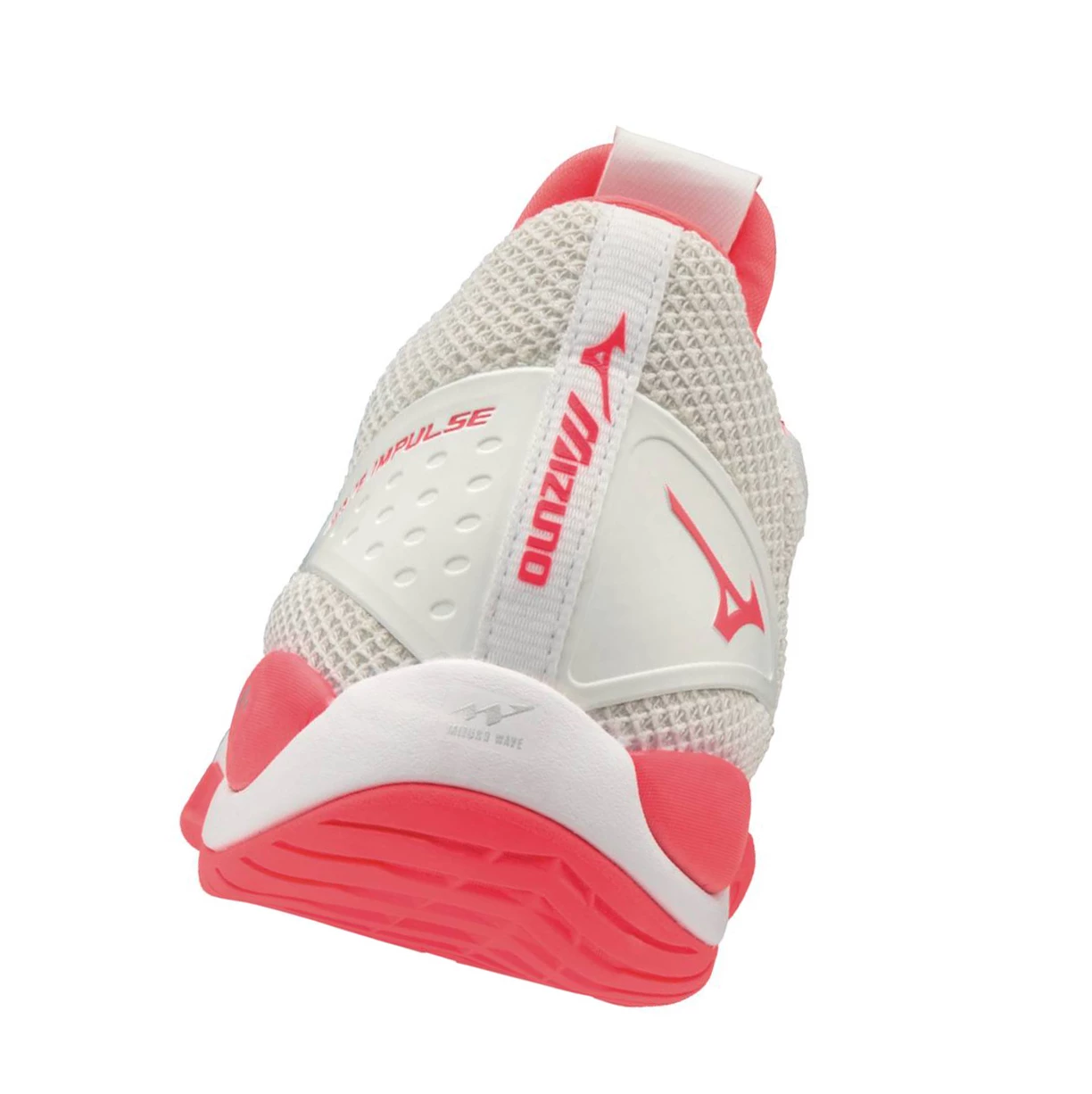 White/Coral Mizuno Wave Impulse Women's Tennis Shoes | 950-JKPWBM