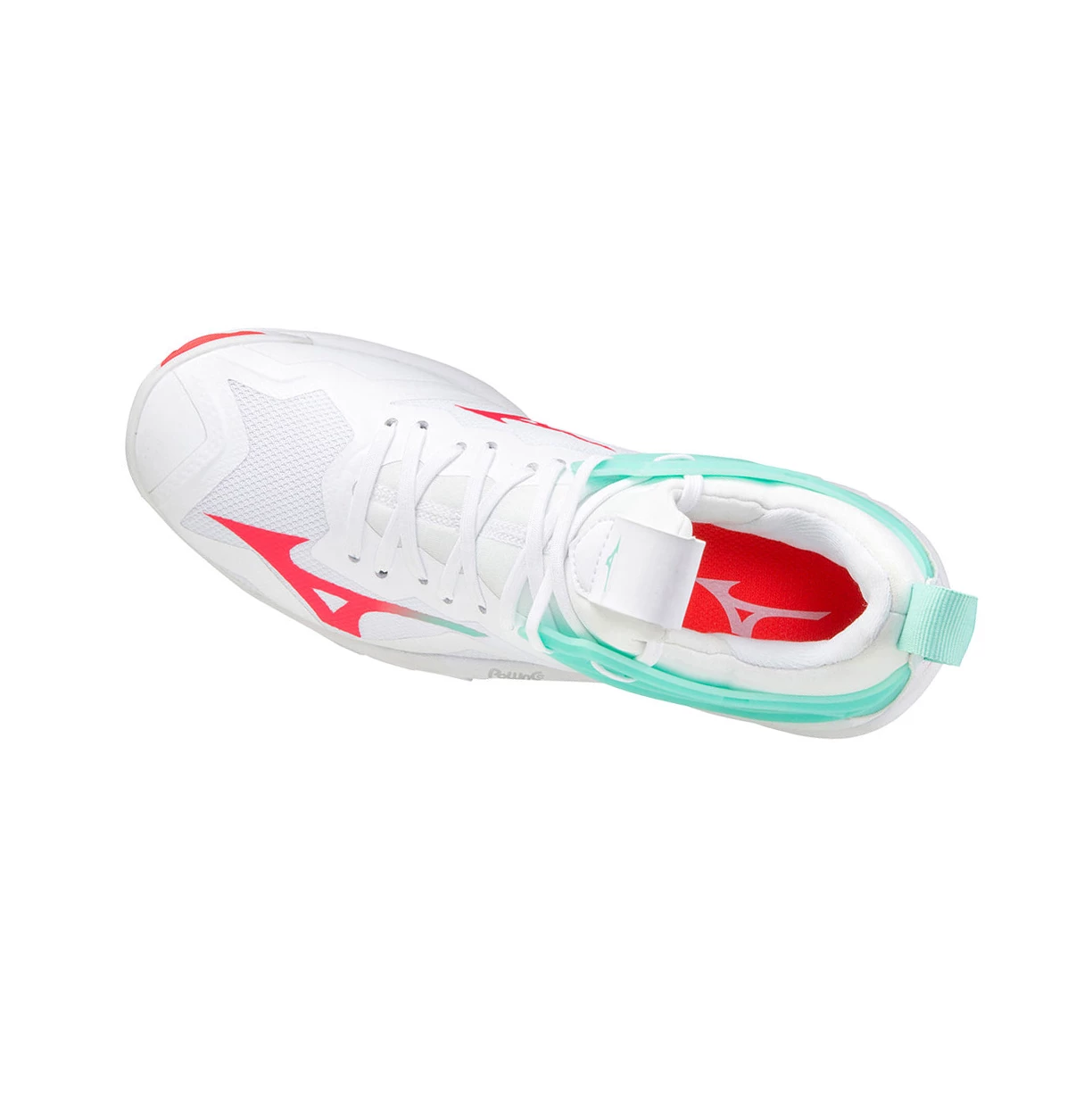 White/Coral Mizuno Wave Mirage 3 Women's Handball Shoes | 924-ZMPCER