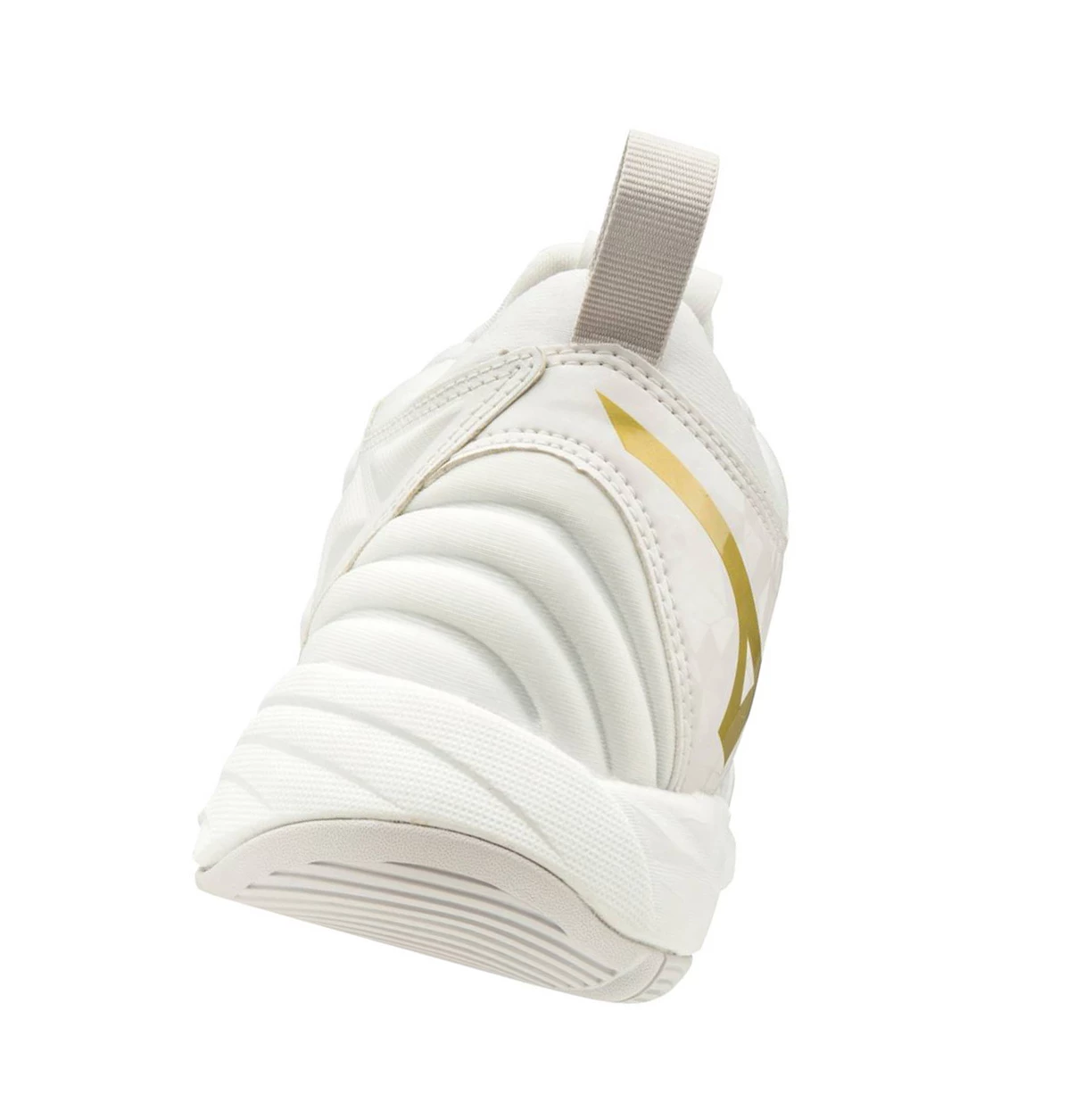 White/Gold Mizuno Wave Momentum Women's Volleyball Shoes | 923-TLKFEU