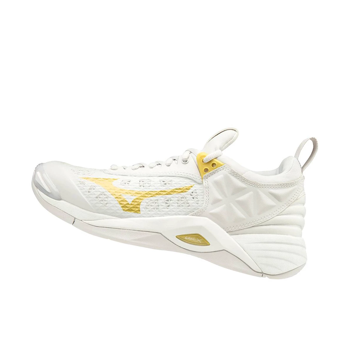 White/Gold Mizuno Wave Momentum Women\'s Volleyball Shoes | 923-TLKFEU