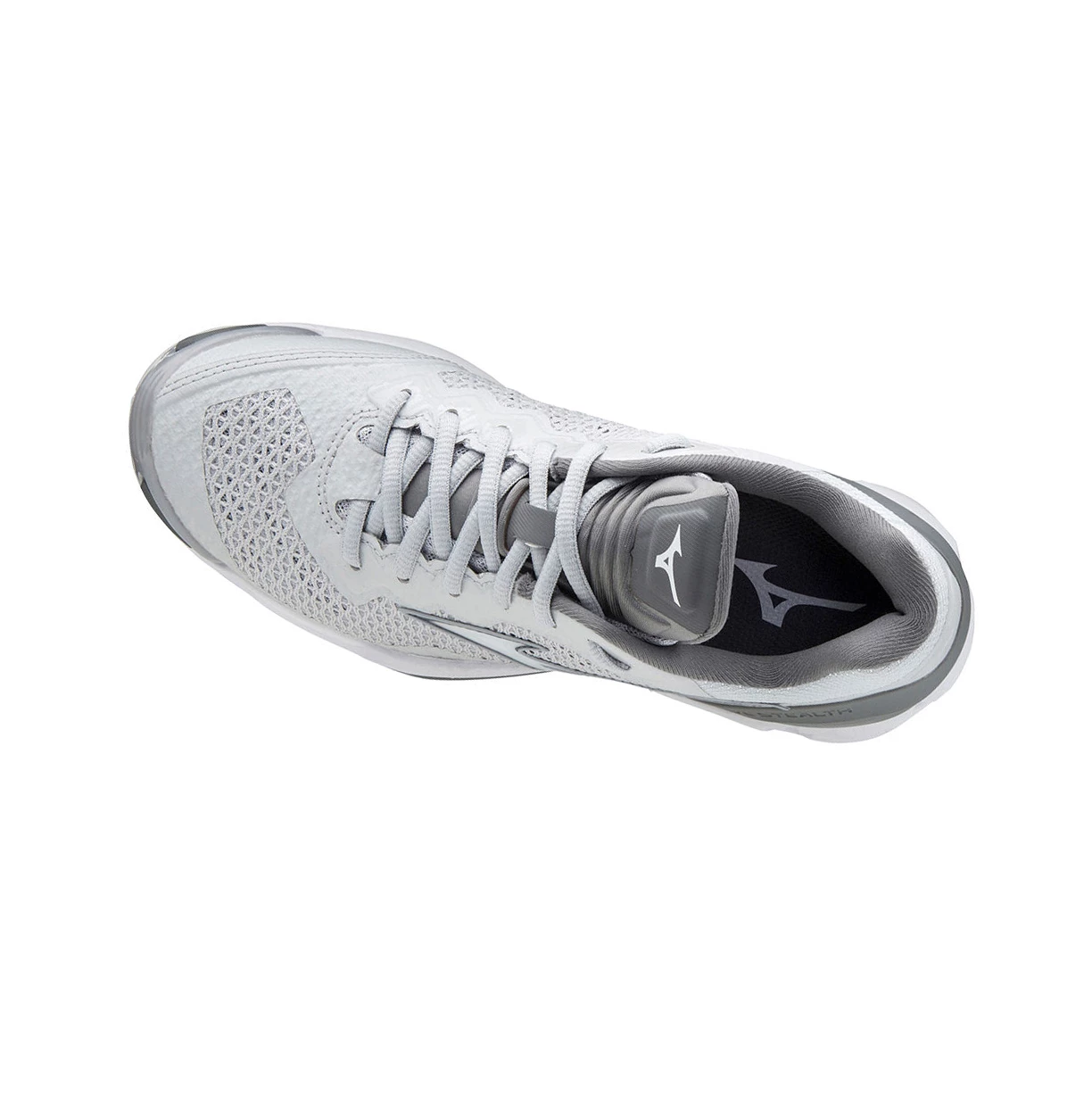 White/Grey Mizuno Wave Stealth V Nb Women's Netball Shoes | 834-WXCHPE