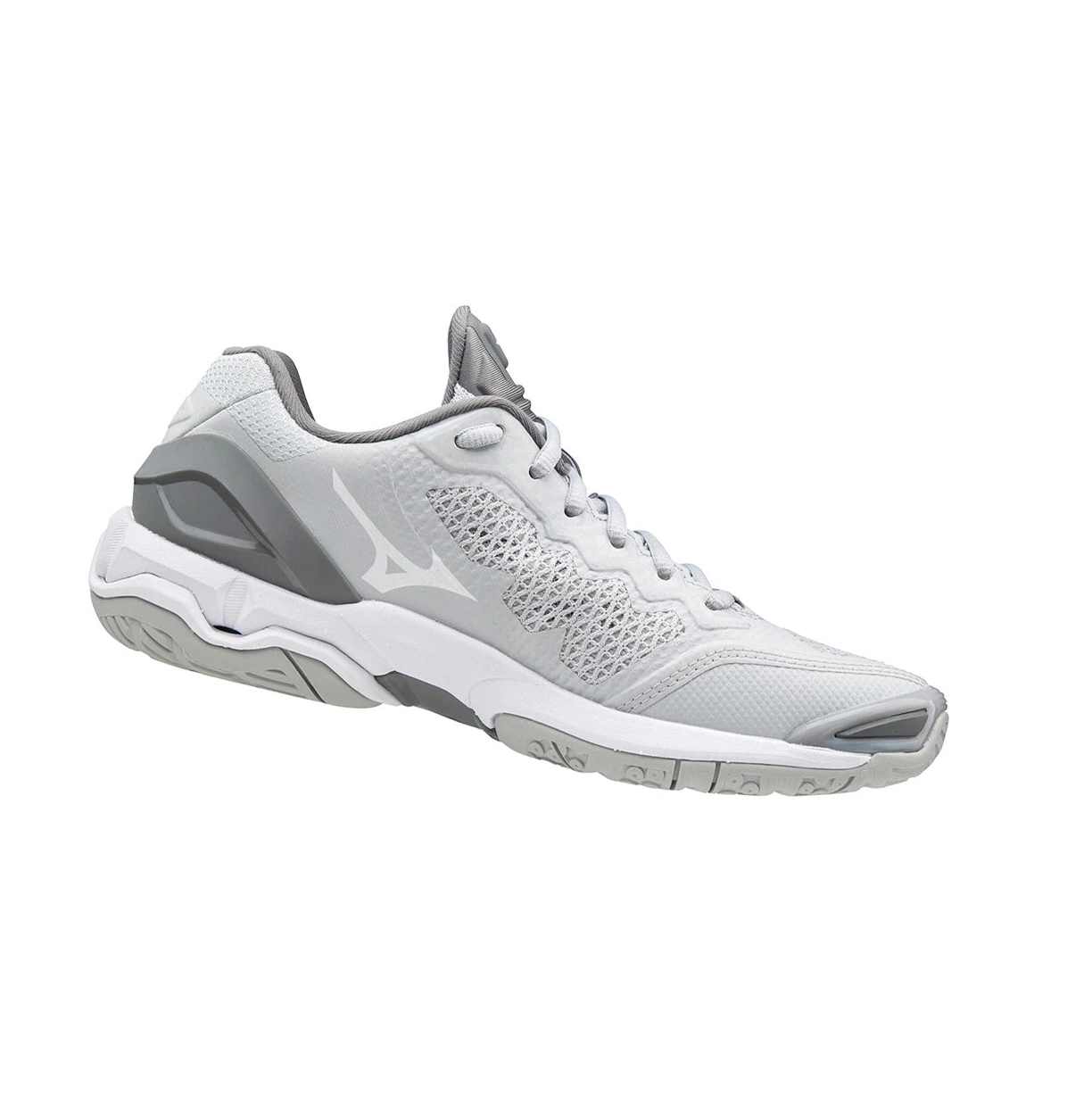 White/Grey Mizuno Wave Stealth V Women's Handball Shoes | 365-MUGDSW