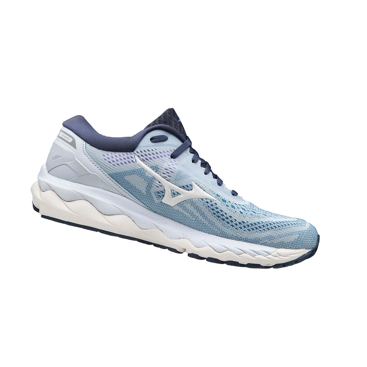 White/Indigo Mizuno Wave Sky 4 Women's Running Shoes | 064-LYEDHA