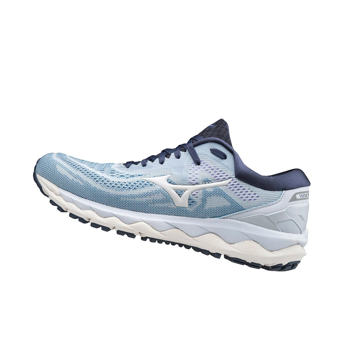 White/Indigo Mizuno Wave Sky 4 Women\'s Running Shoes | 064-LYEDHA