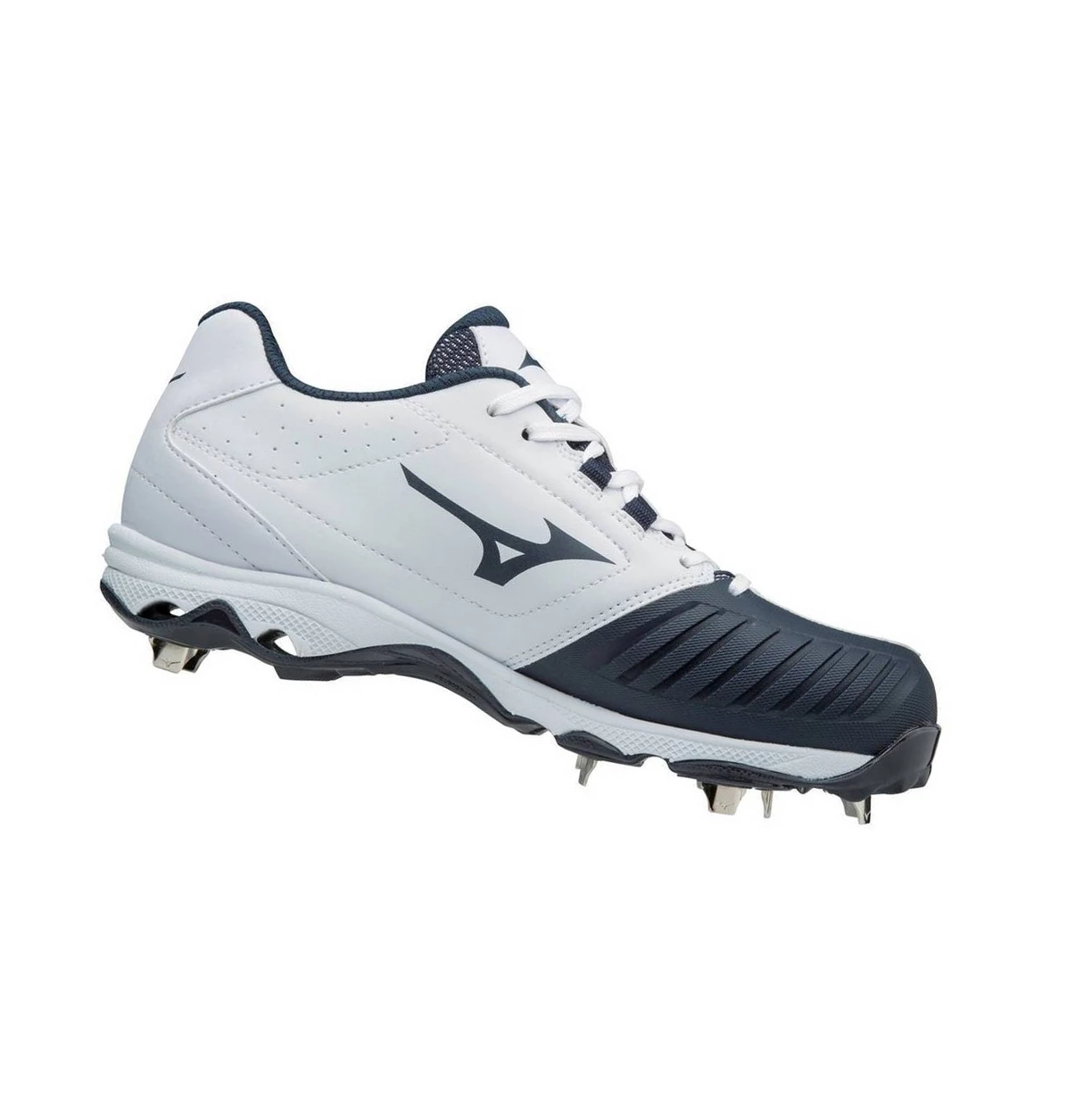 White/Navy Mizuno 9-spike Advanced Sweep 4 Low Metal Women's Softball Cleats | 719-PIMWQT