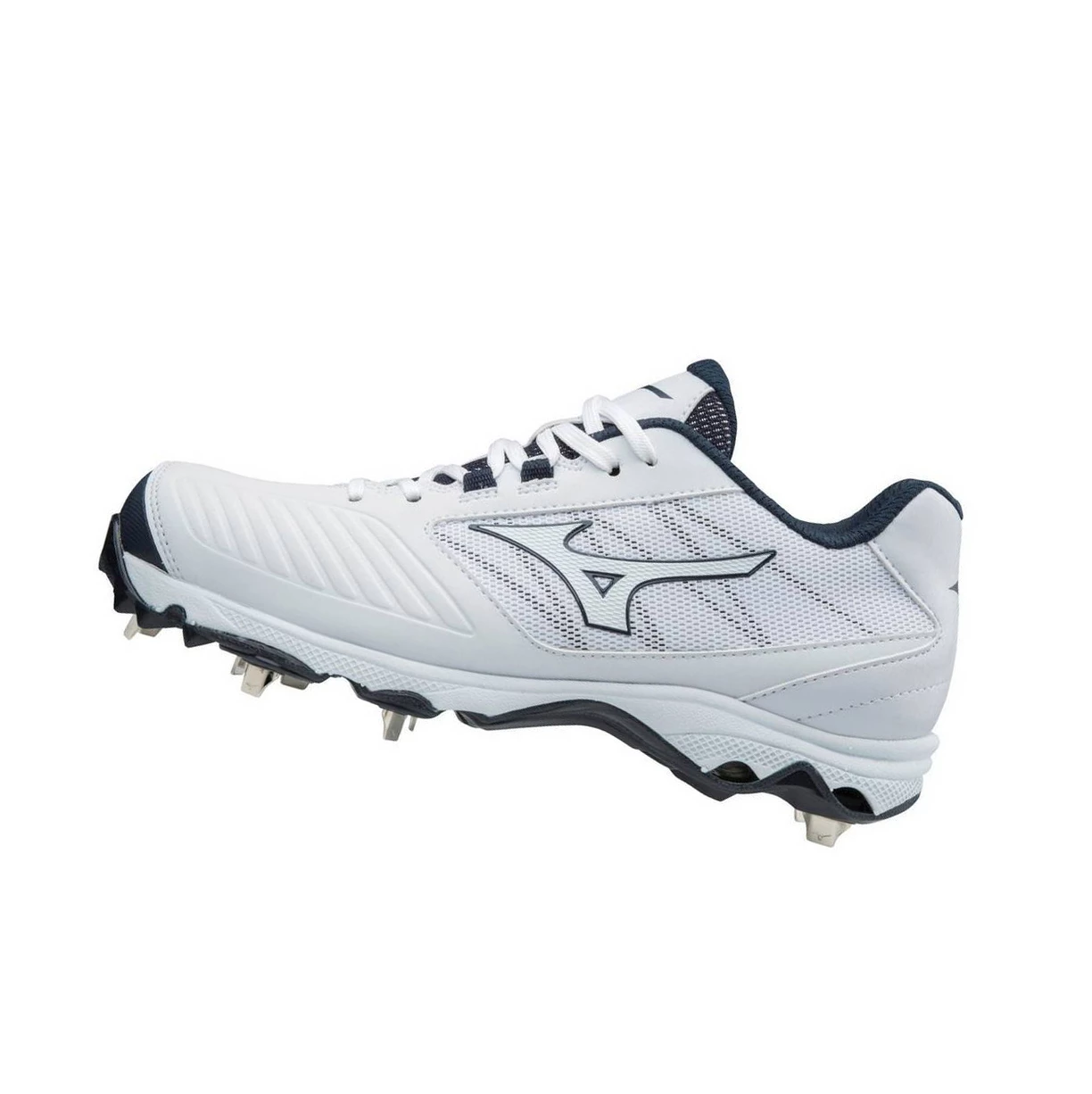 White/Navy Mizuno 9-spike Advanced Sweep 4 Low Metal Women\'s Softball Cleats | 719-PIMWQT