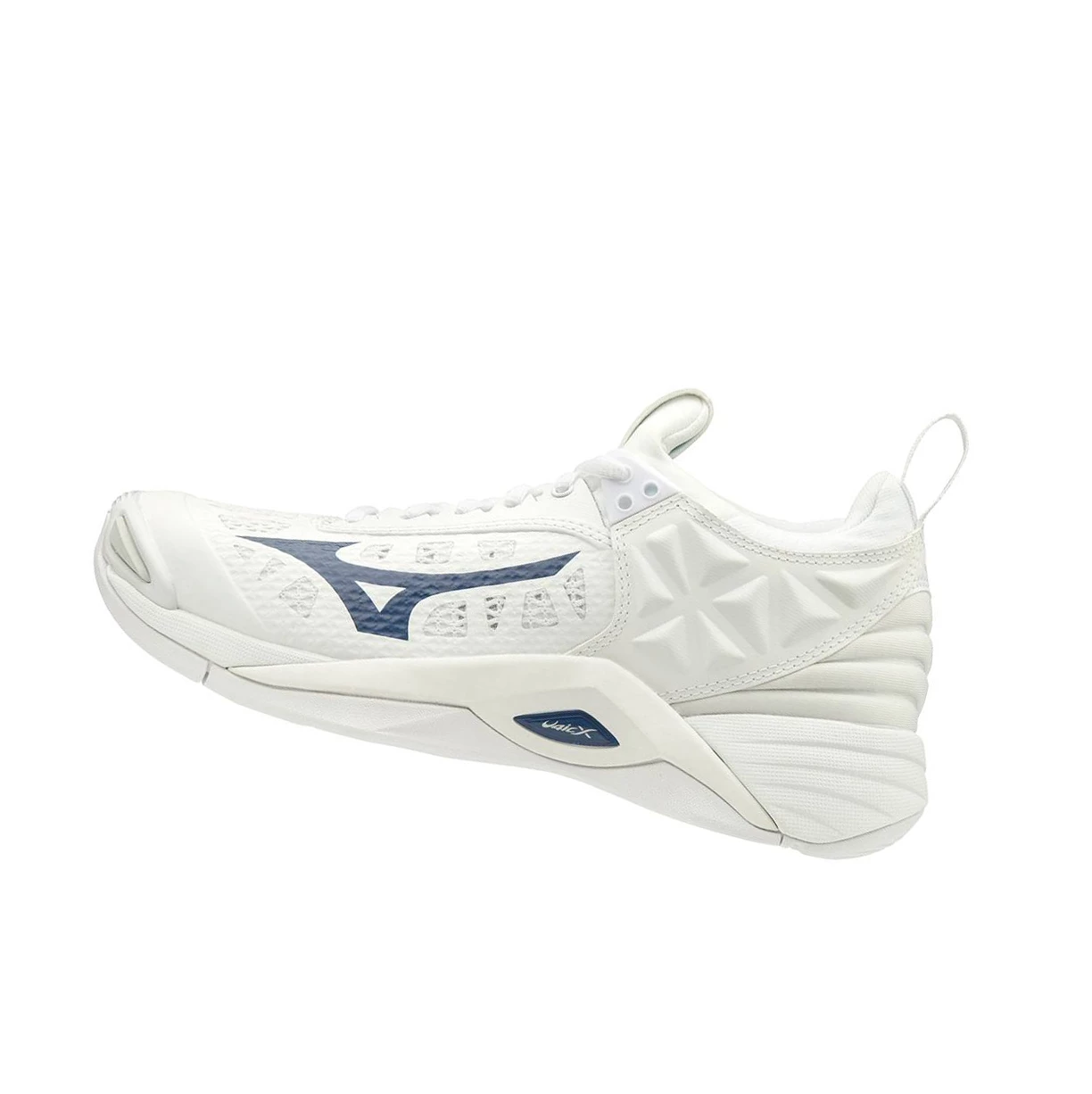 White/Navy Mizuno Wave Momentum Women\'s Volleyball Shoes | 573-OCQEGD