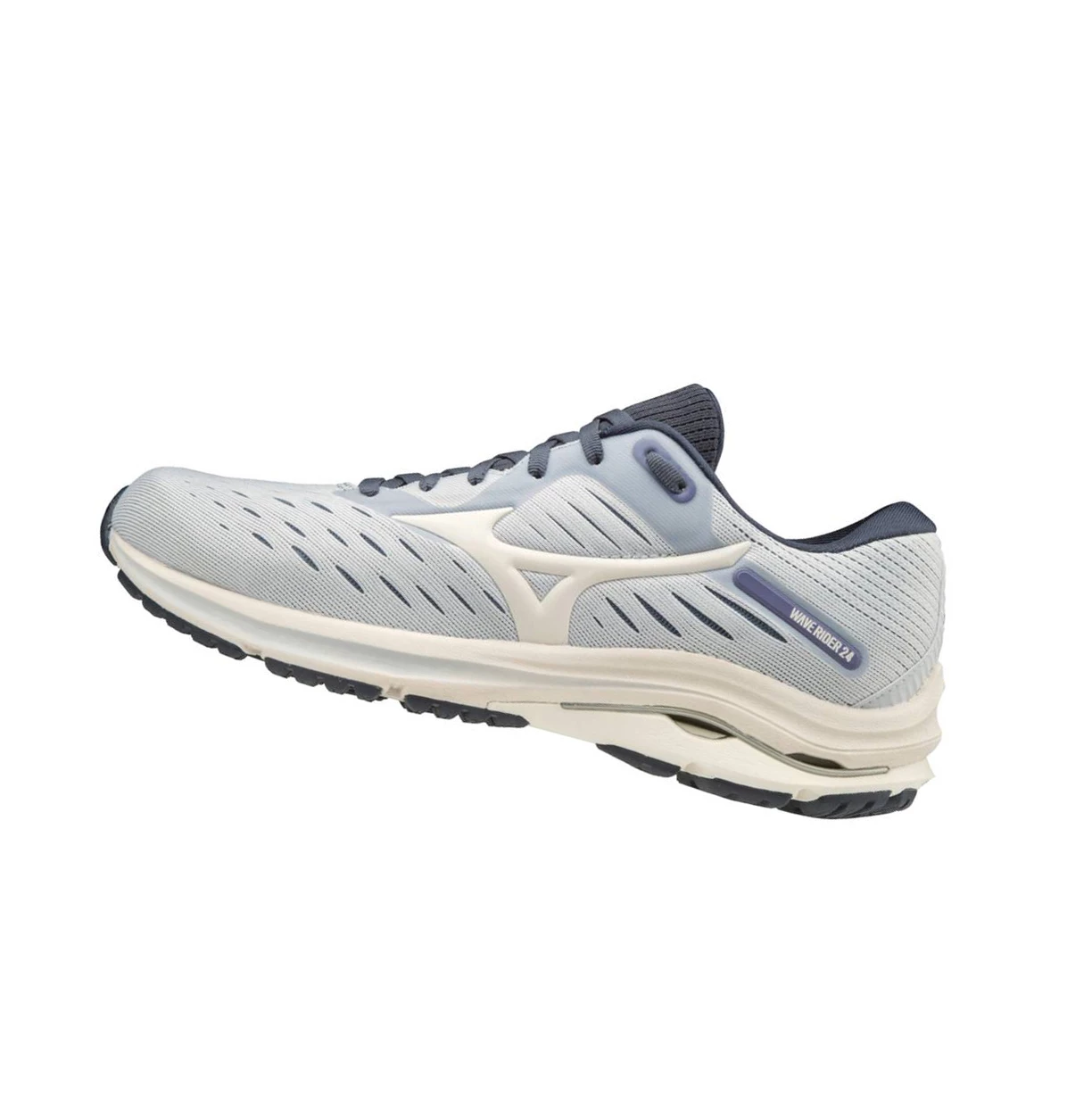 White/Purple Mizuno Wave Rider 24 Women\'s Running Shoes | 846-UWHDTG