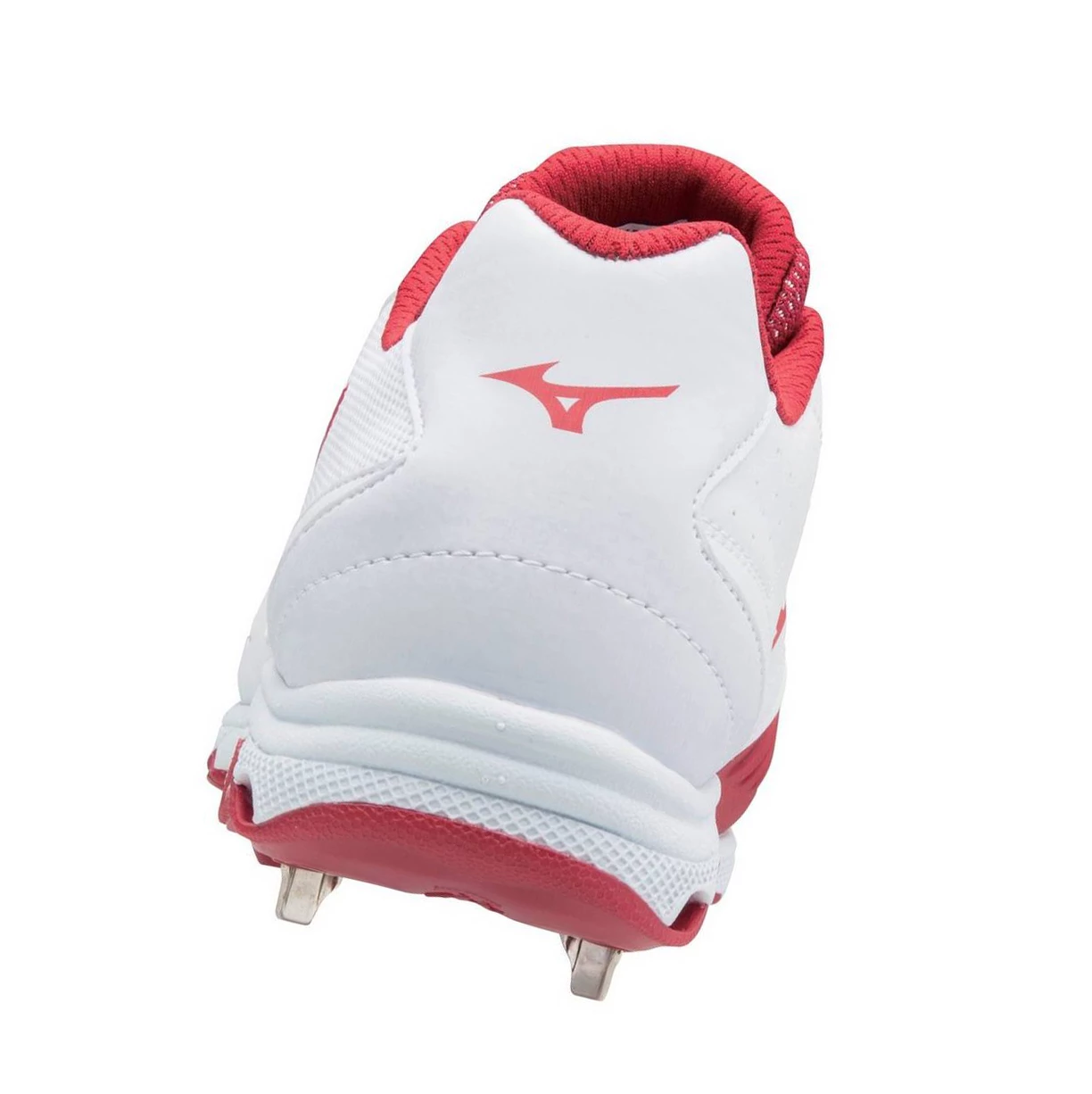 White/Red Mizuno 9-spike Advanced Sweep 4 Low Metal Women's Softball Cleats | 780-SVULMY