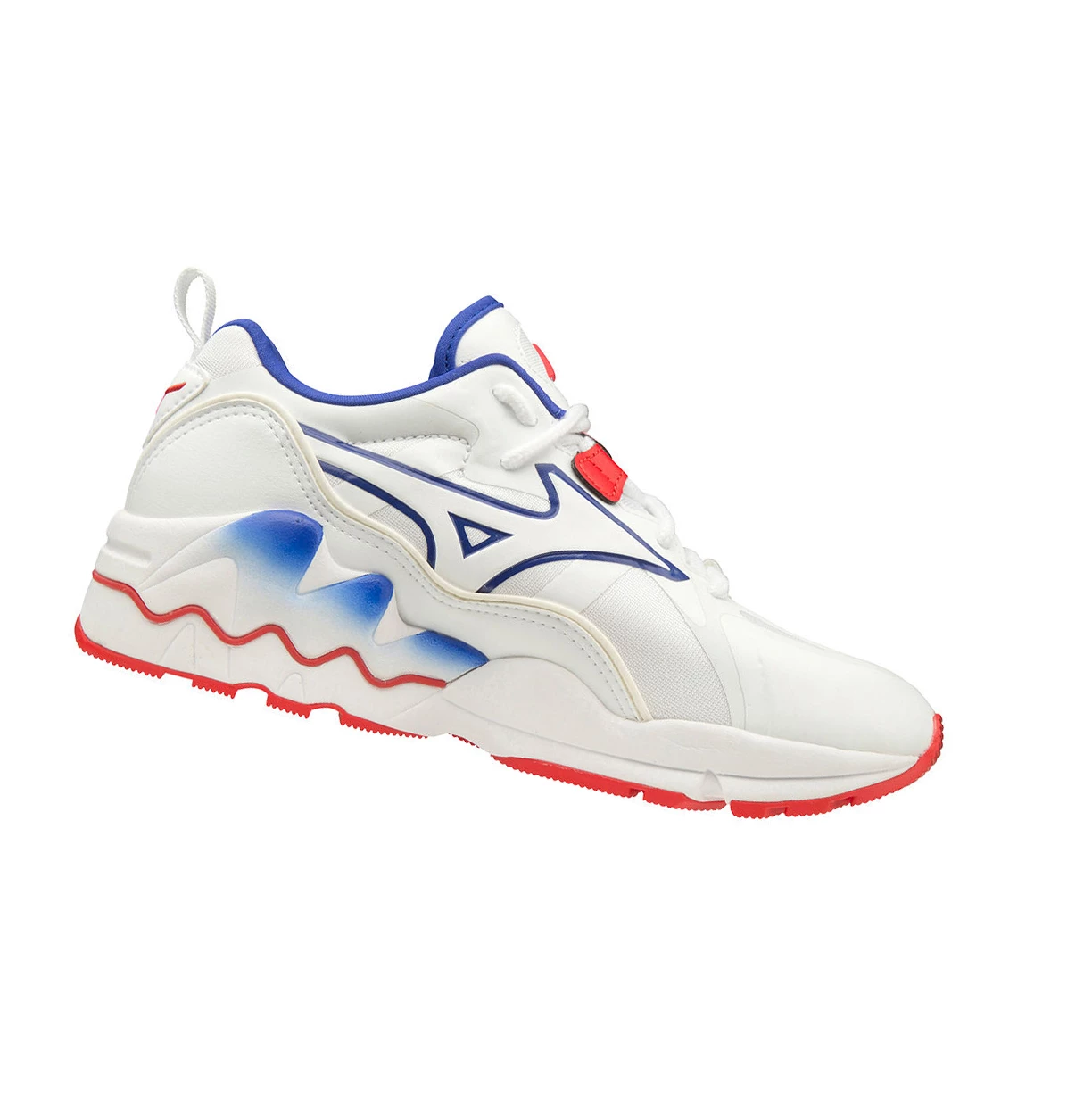 White/Red Mizuno Wave Rider 1 Shape Of Time Men's Trainers | 098-NDVJGZ