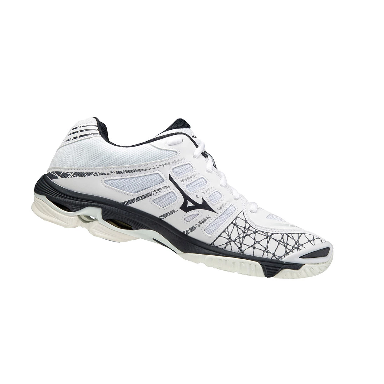 White/Red Mizuno Wave Voltage Men's Volleyball Shoes | 953-JNWAPF