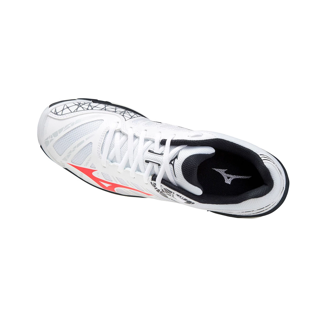 White/Red Mizuno Wave Voltage Men's Volleyball Shoes | 953-JNWAPF