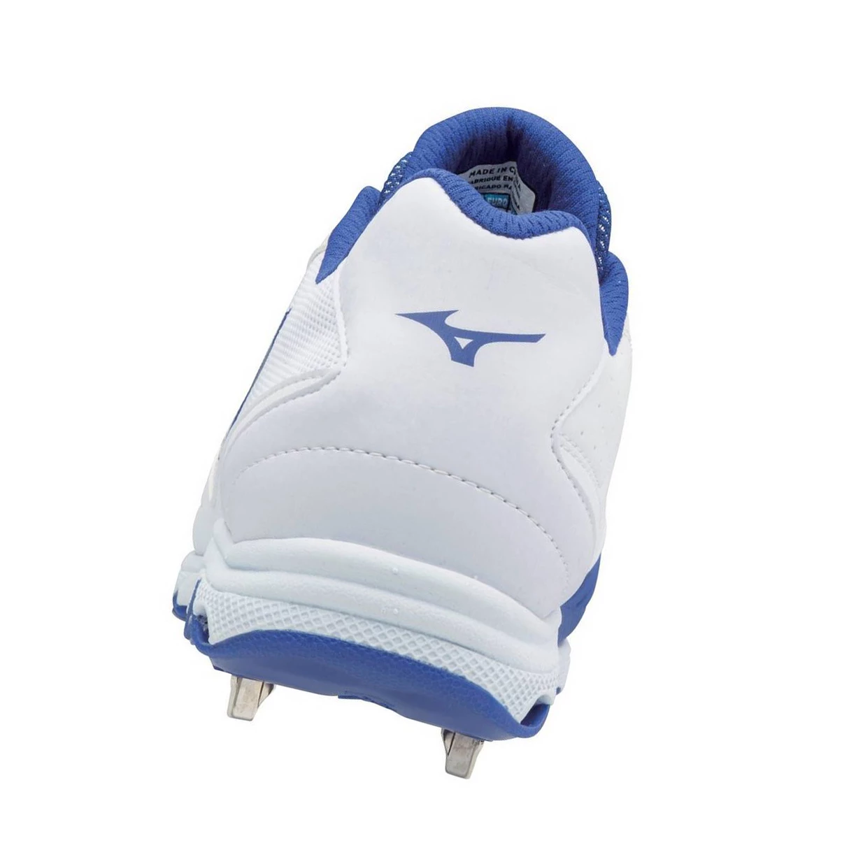 White/Royal Mizuno 9-spike Advanced Sweep 4 Low Metal Women's Softball Cleats | 791-OMFZQI