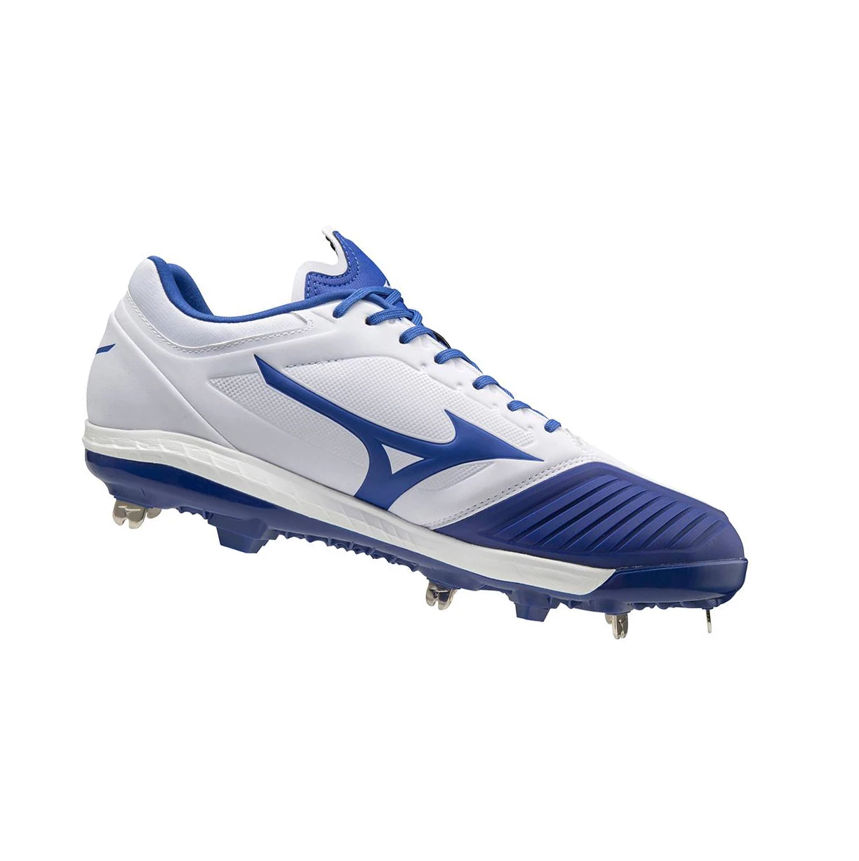 White/Royal Mizuno Sweep 5 Low Metal Women's Softball Cleats | 195-IYAZLV