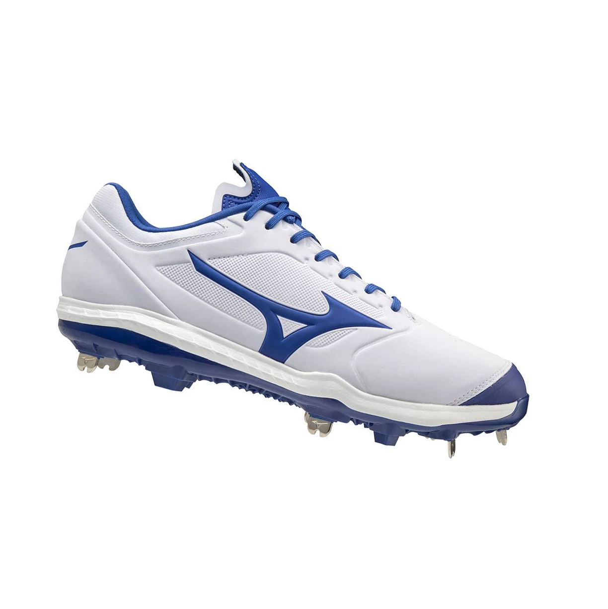 White/Royal Mizuno Sweep 5 Low Metal Women's Softball Cleats | 195-IYAZLV