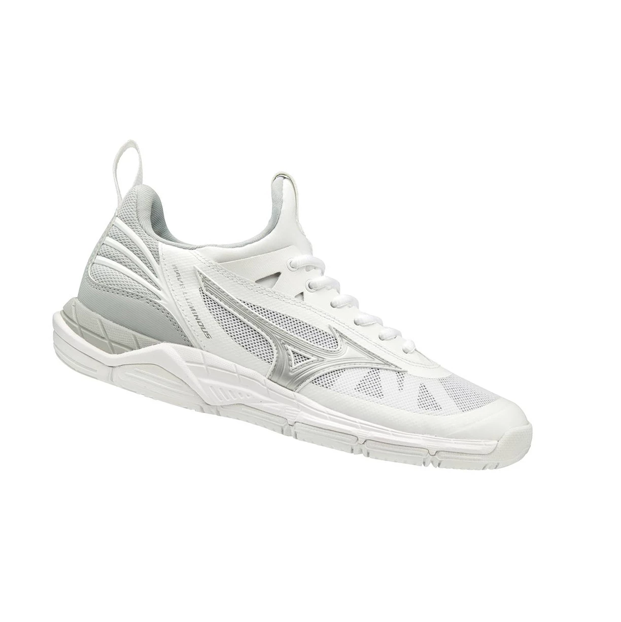 White/Silver Mizuno Wave Luminous Women's Volleyball Shoes | 431-WBKTVU