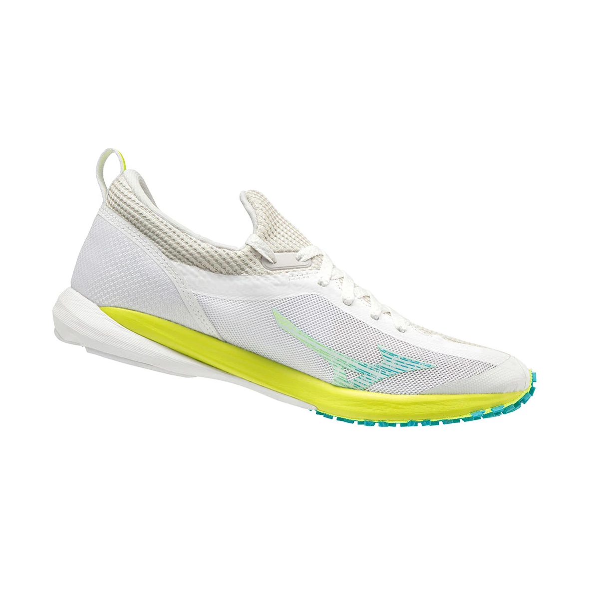 White/Yellow/Blue Mizuno Wave Duel 2 Women's Running Shoes | 630-LONXIZ