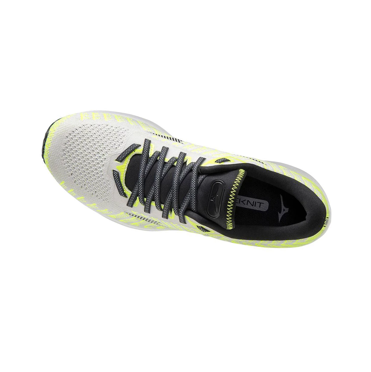 White/Yellow Mizuno Wave Rider 24 Waveknitﾙ Men's Running Shoes | 436-XGPDEN