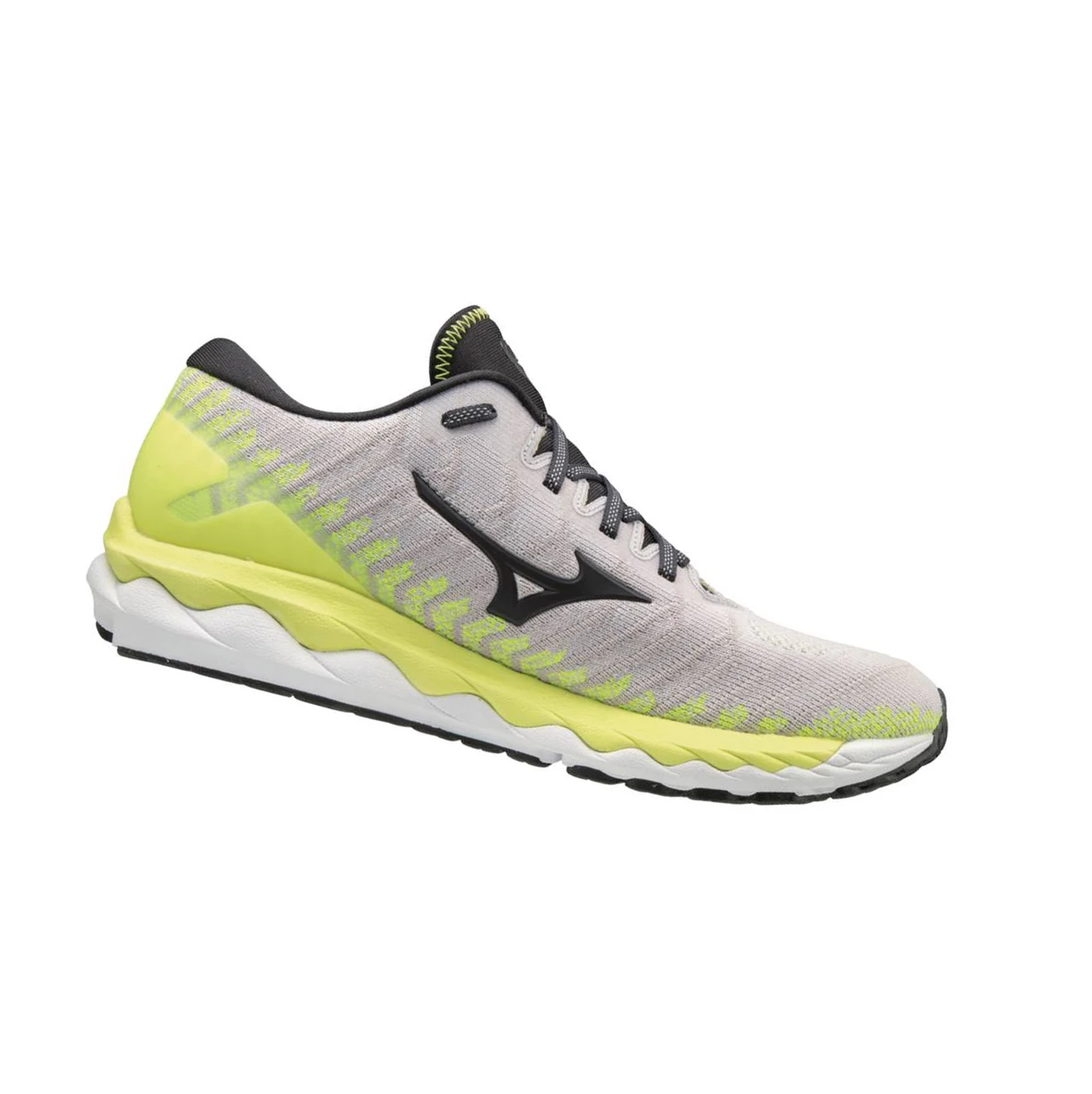 White/Yellow Mizuno Wave Sky 4 Waveknitﾙ Men's Running Shoes | 281-CDHBMS