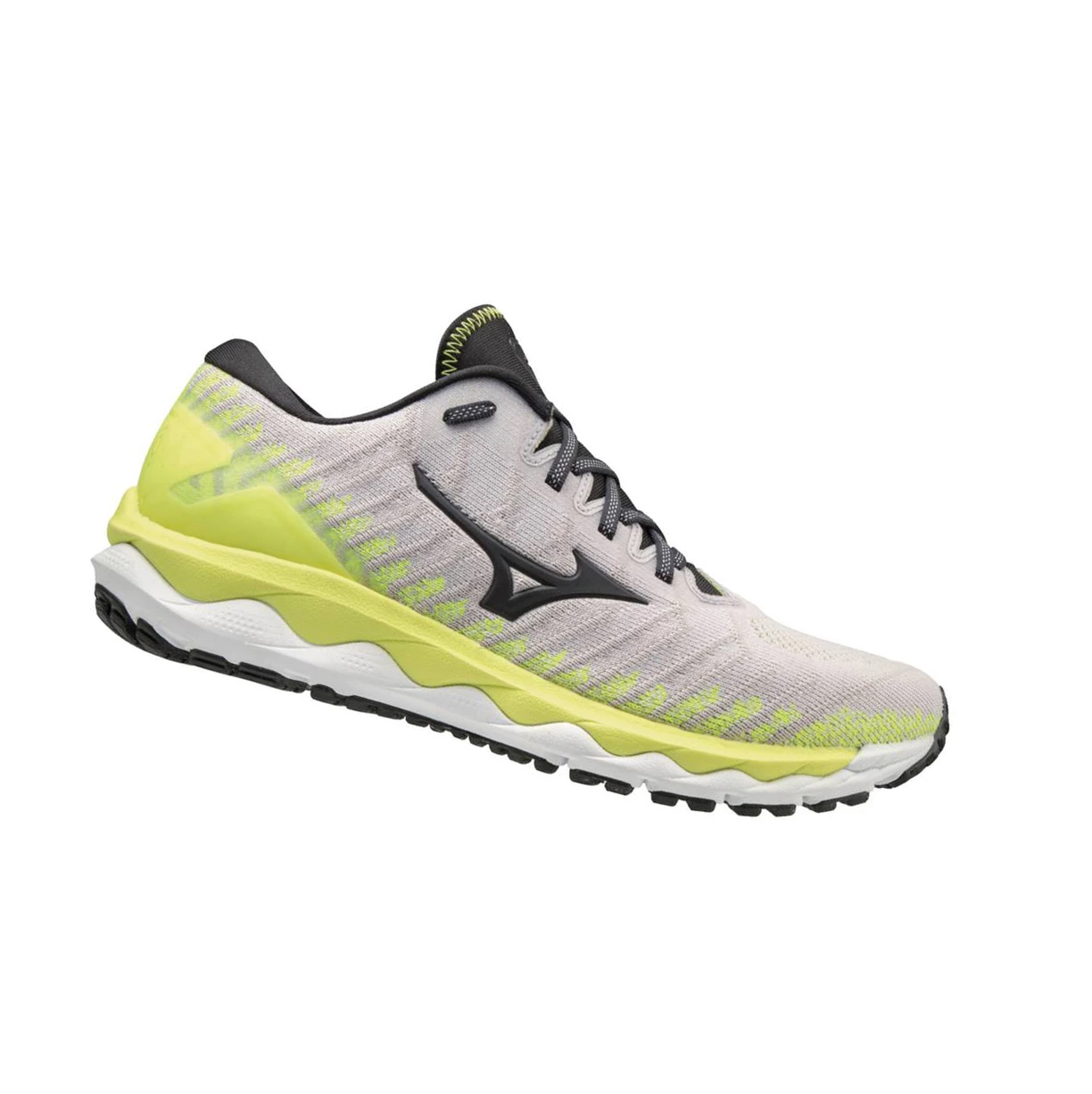 White/Yellow Mizuno Wave Sky 4 Waveknitﾙ Men's Running Shoes | 281-CDHBMS