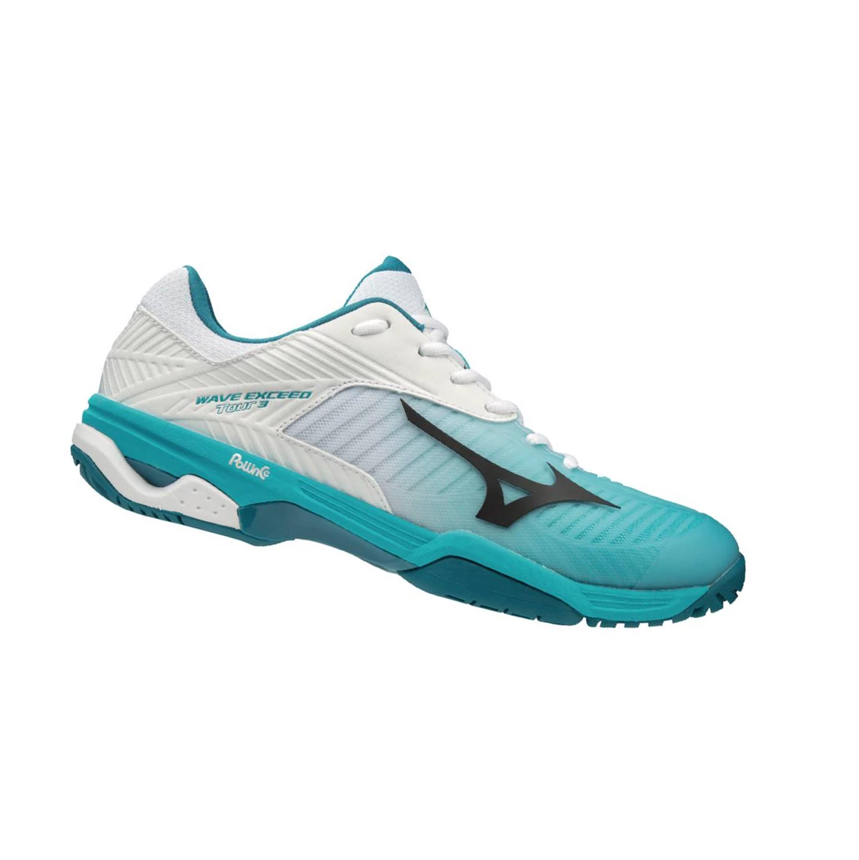 White/peacock Blue Mizuno Wave Exceed Tour 3 Ac Men's Tennis Shoes | 098-FXPRQA