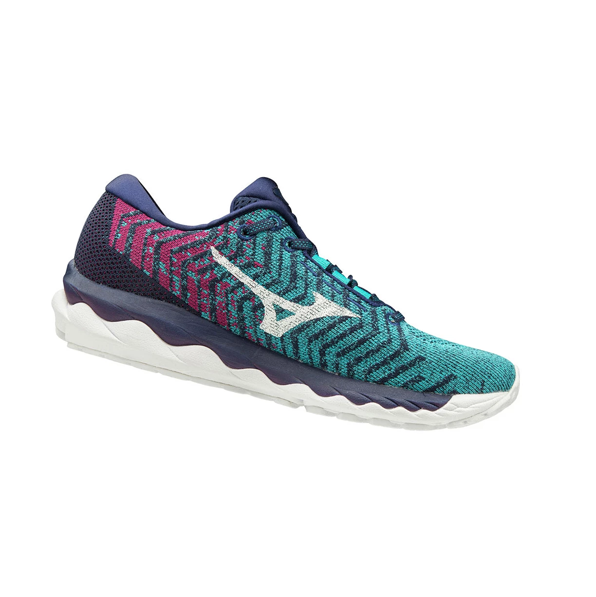 blue/Purple Mizuno Wave Sky Waveknit 3 Women's Running Shoes | 359-ALMYWS