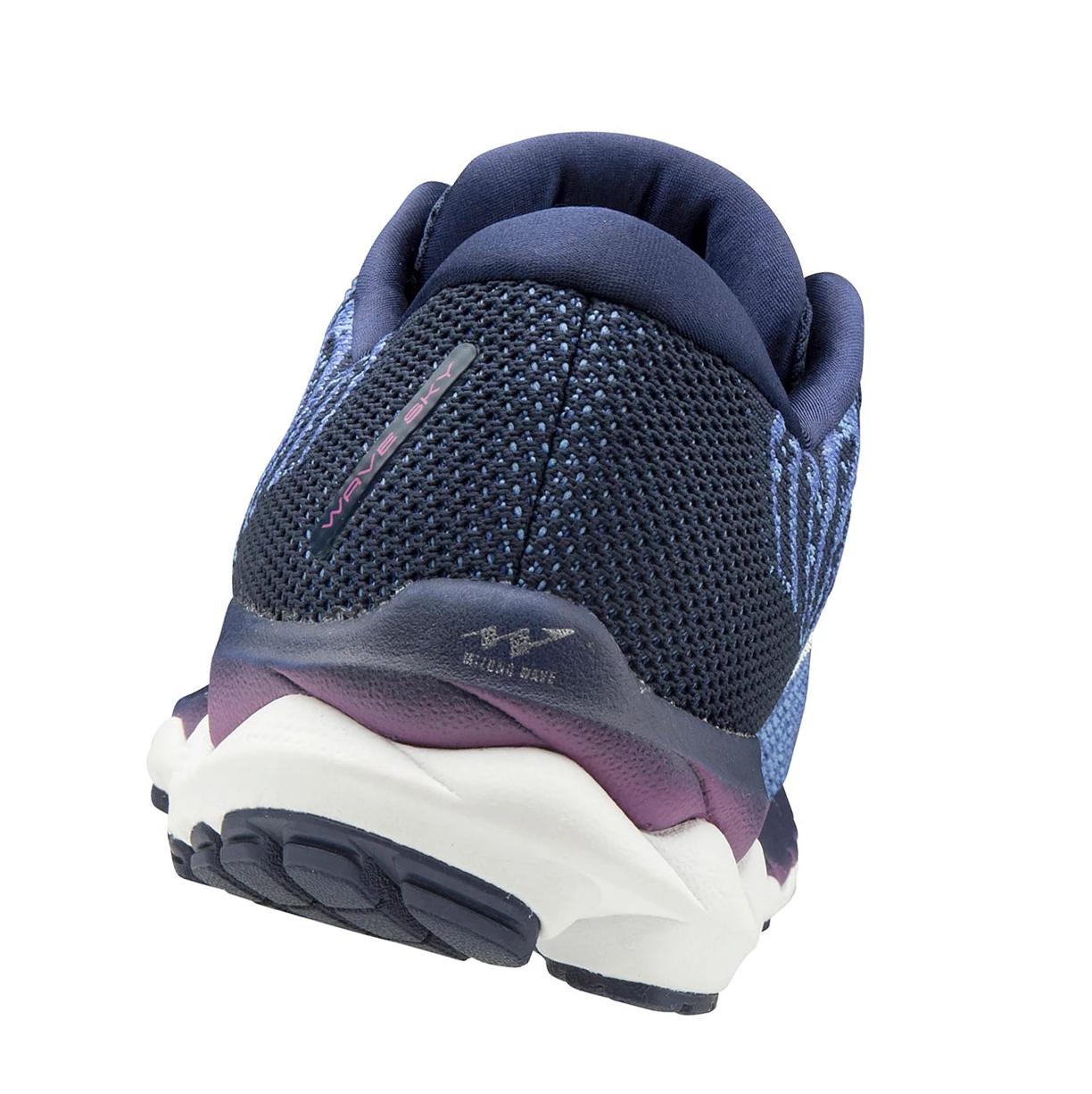 blue/Purple Mizuno Wave Sky Waveknit 3 Women's Running Shoes | 806-DKIYZO