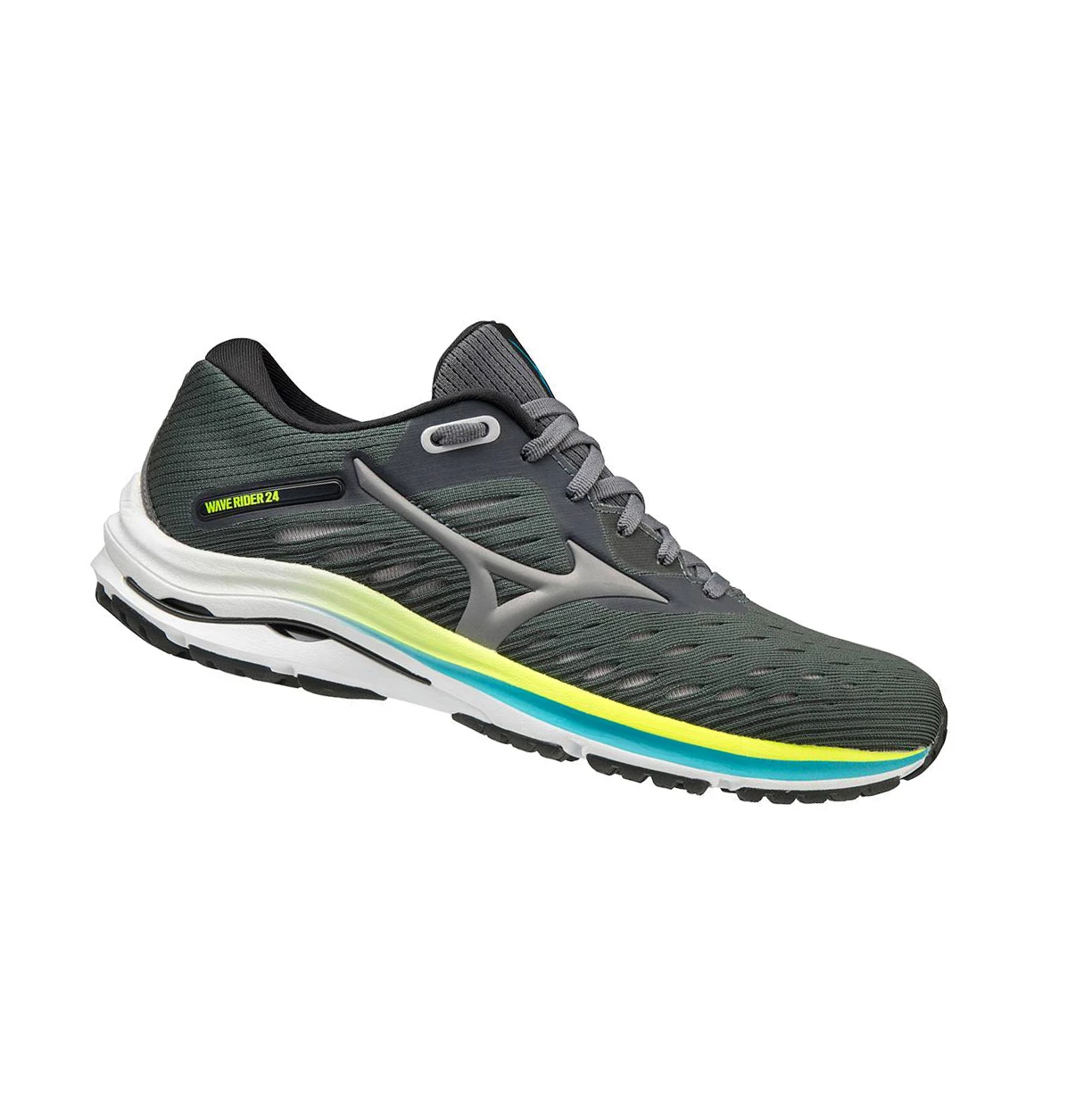 deep Green Mizuno Wave Rider 24 D (Wide) Women's Running Shoes | 132-KFAQZG