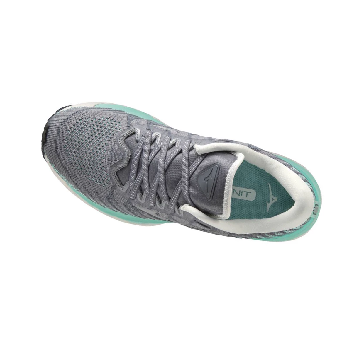 grey/Turquoise Mizuno Wave Sky 4 Waveknitﾙ Women's Running Shoes | 701-VAFJWX