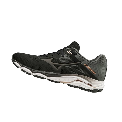 Black/Grey Mizuno Wave Inspire 16 Women's Running Shoes | 793-AIQMYR