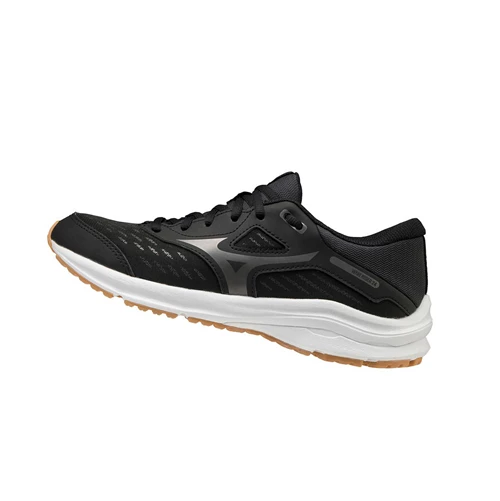 Black/Grey Mizuno Wave Rider 24 Women's Running Shoes | 789-QERUSD